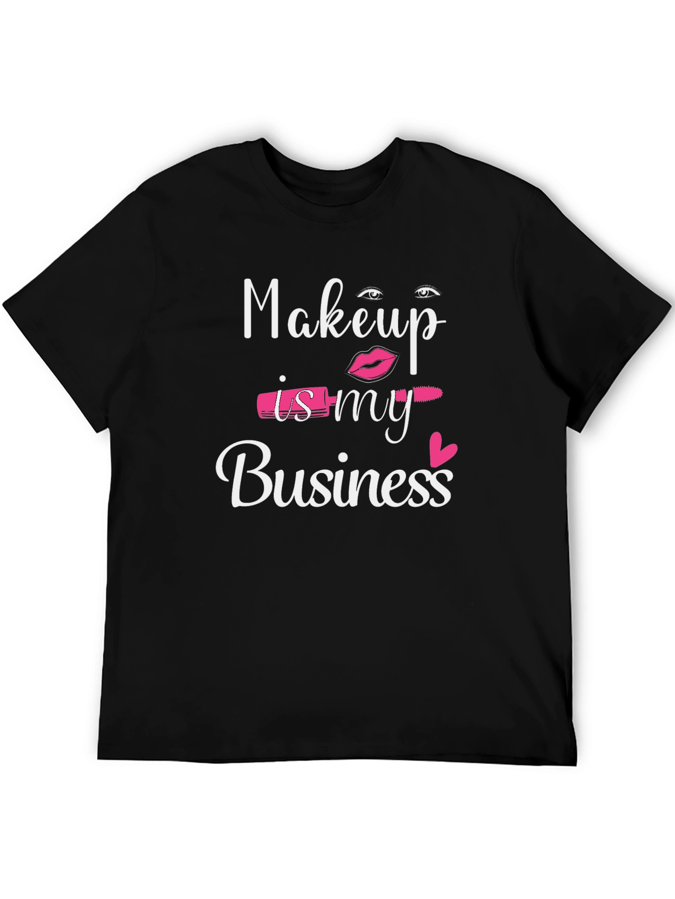 Black Makeup is My Business T-Shirt, Black, Cotton Blend view 5