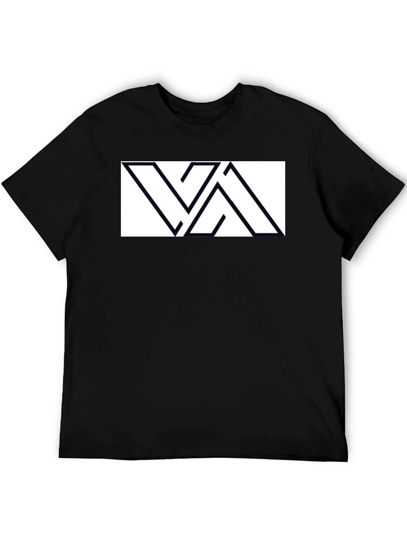 Black Geometric Graphic Tee - Black Casual Style view 5