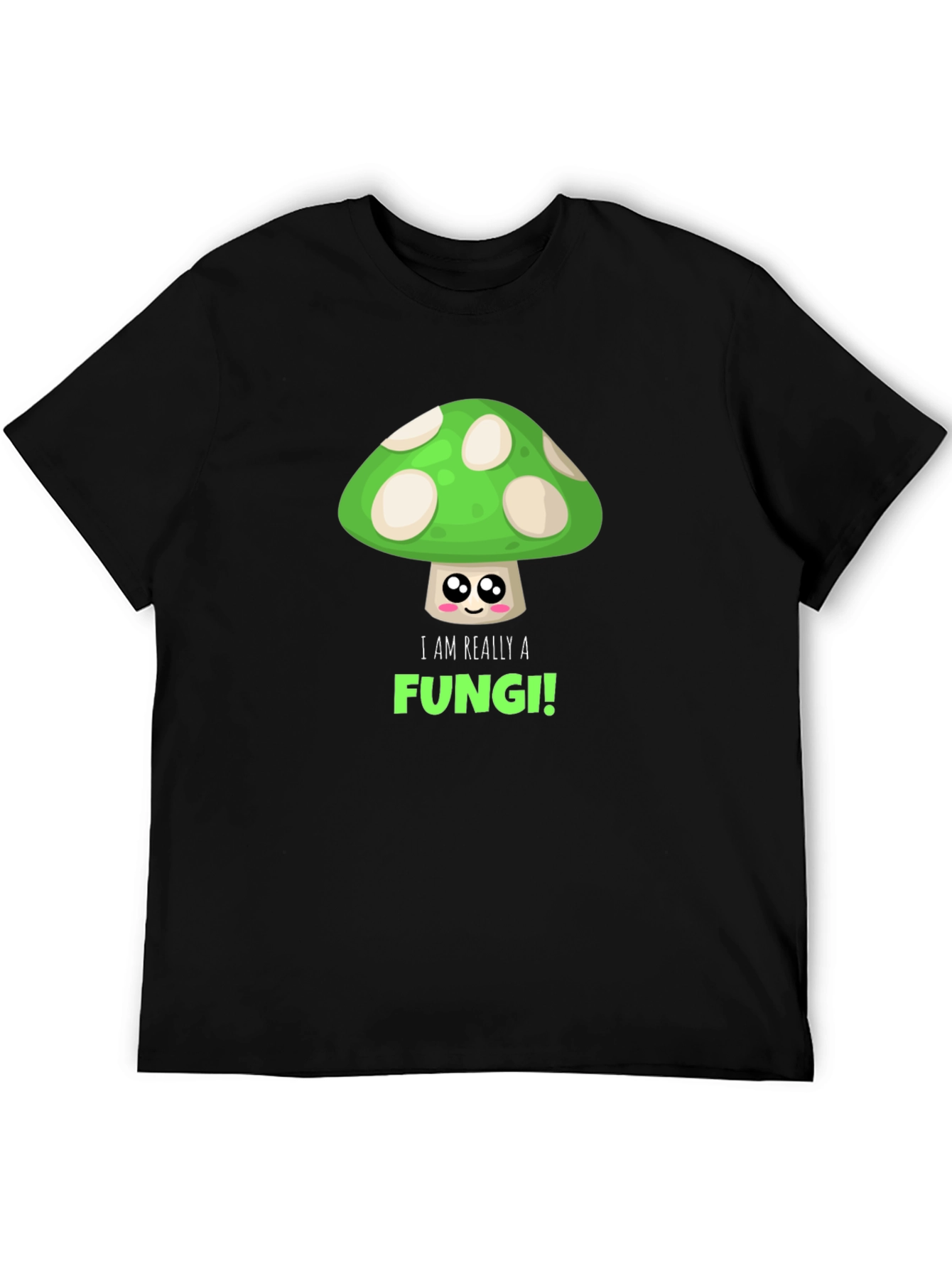 Black Funny Fungi T-Shirt -  Cute Mushroom Design view 5