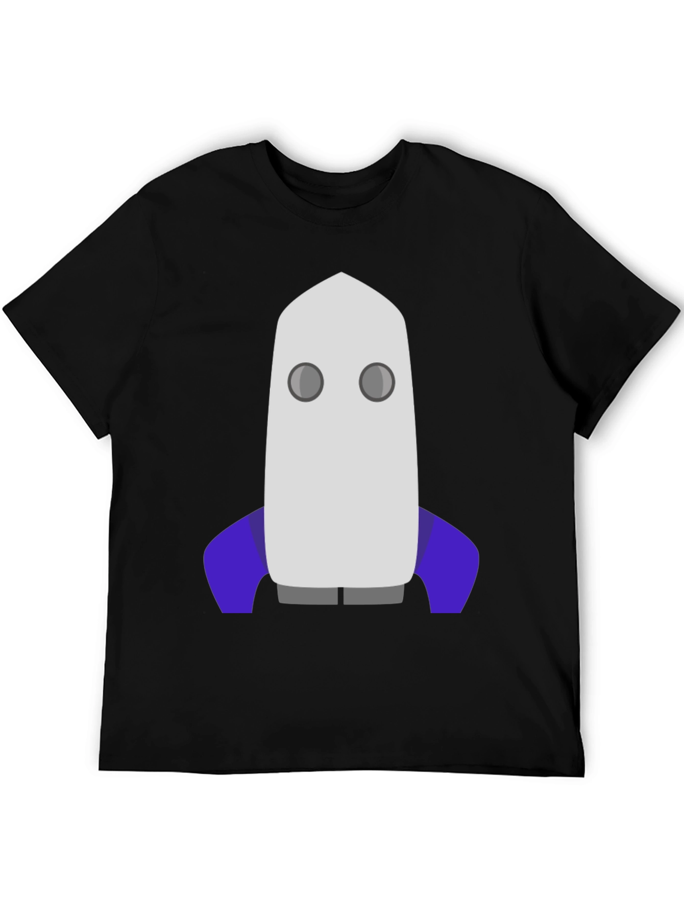 Black Rocket T-Shirt - Black Cotton Graphic Tee view 5