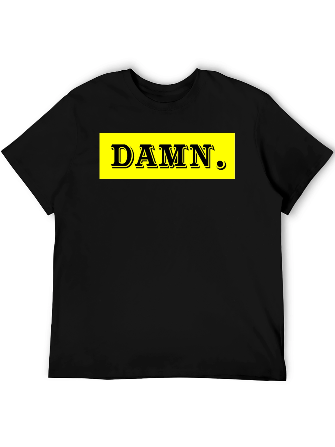 Black DAMN. Graphic Tee - Black Cotton Blend view 5