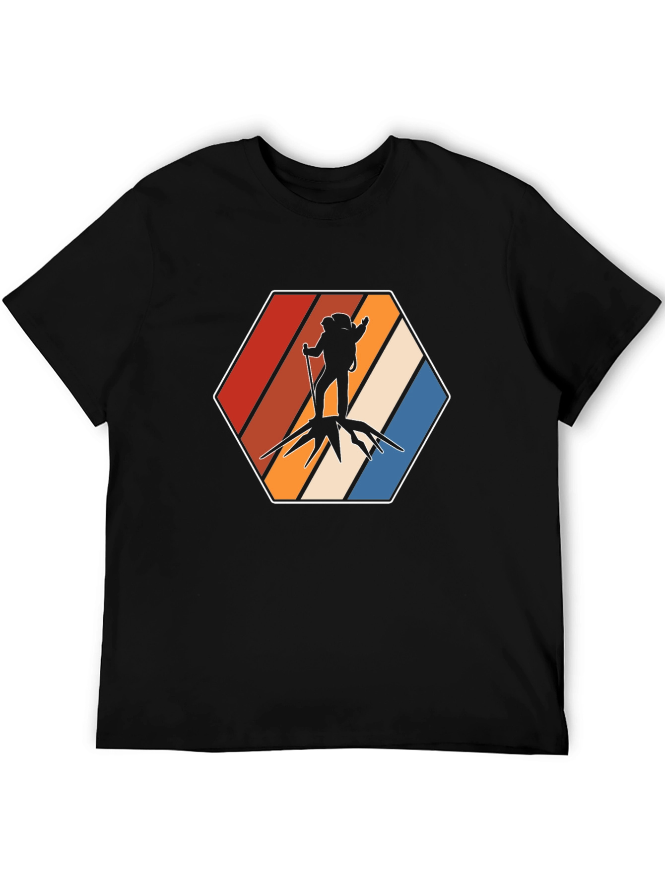 Black Retro Hiker Graphic Tee - Adventure Ready view 5