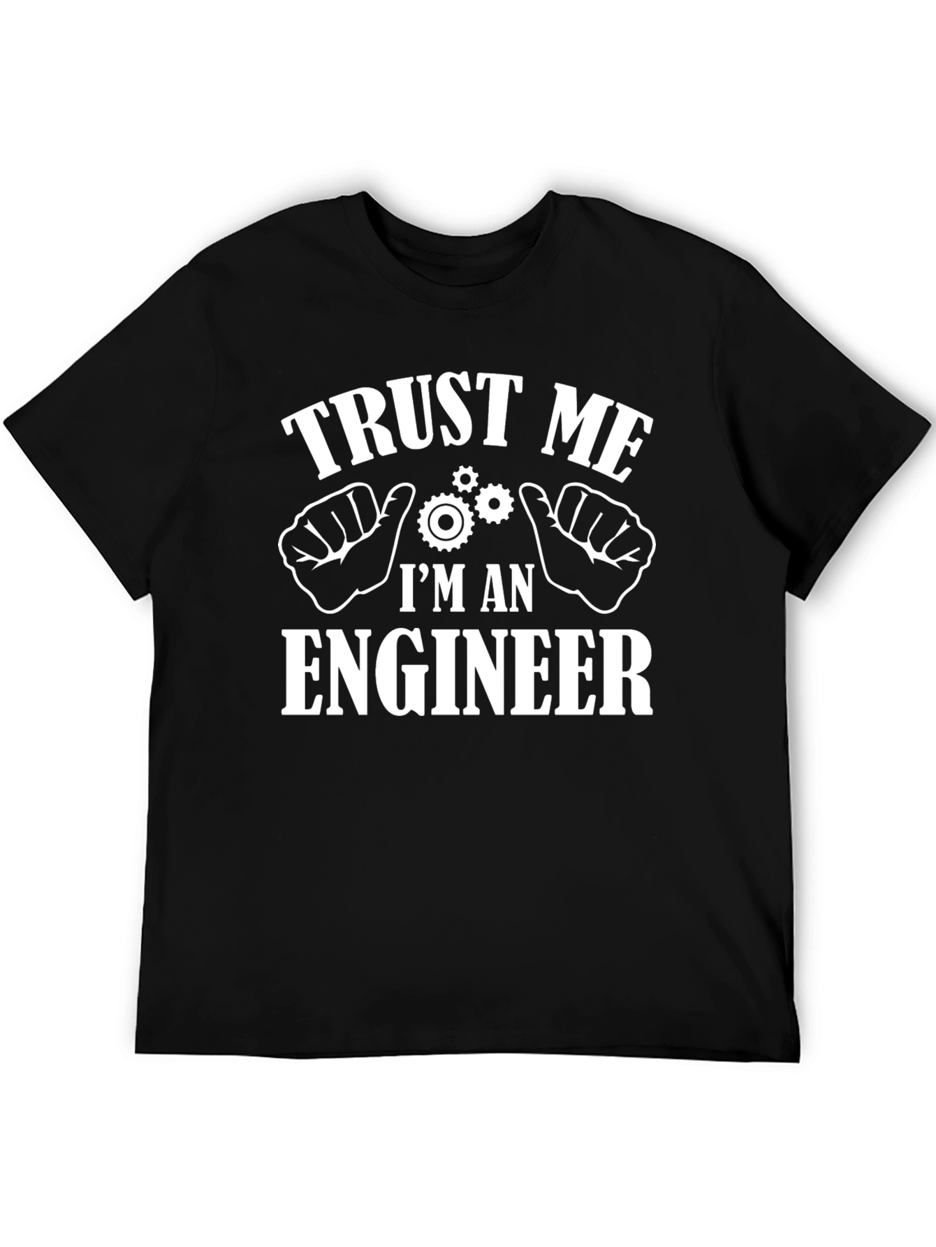 Black Trust Me I'm An Engineer T-Shirt view 5