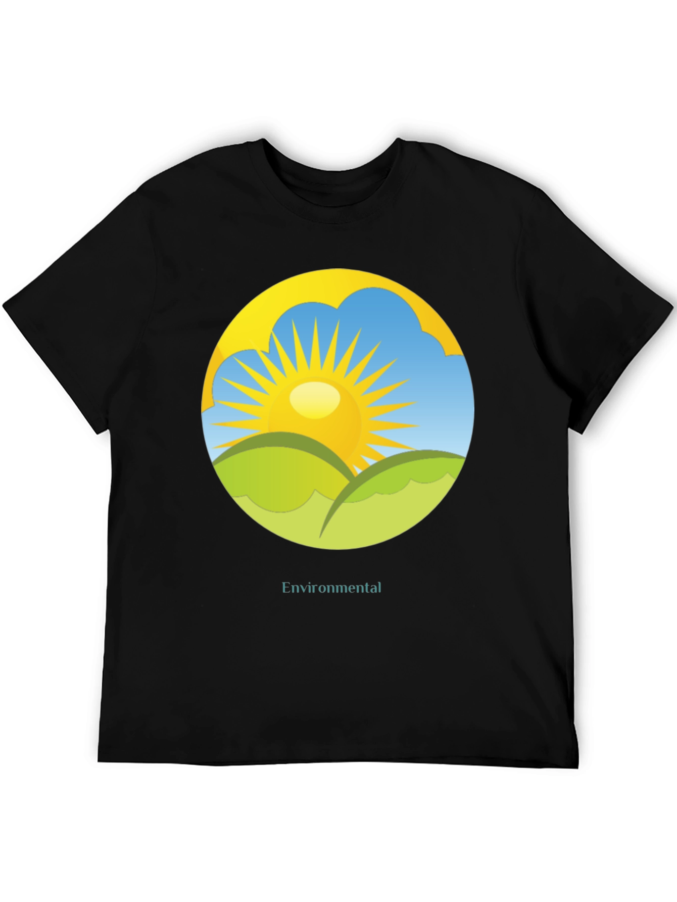Black Environmental Graphic Tee -  Nature Inspired Design view 5