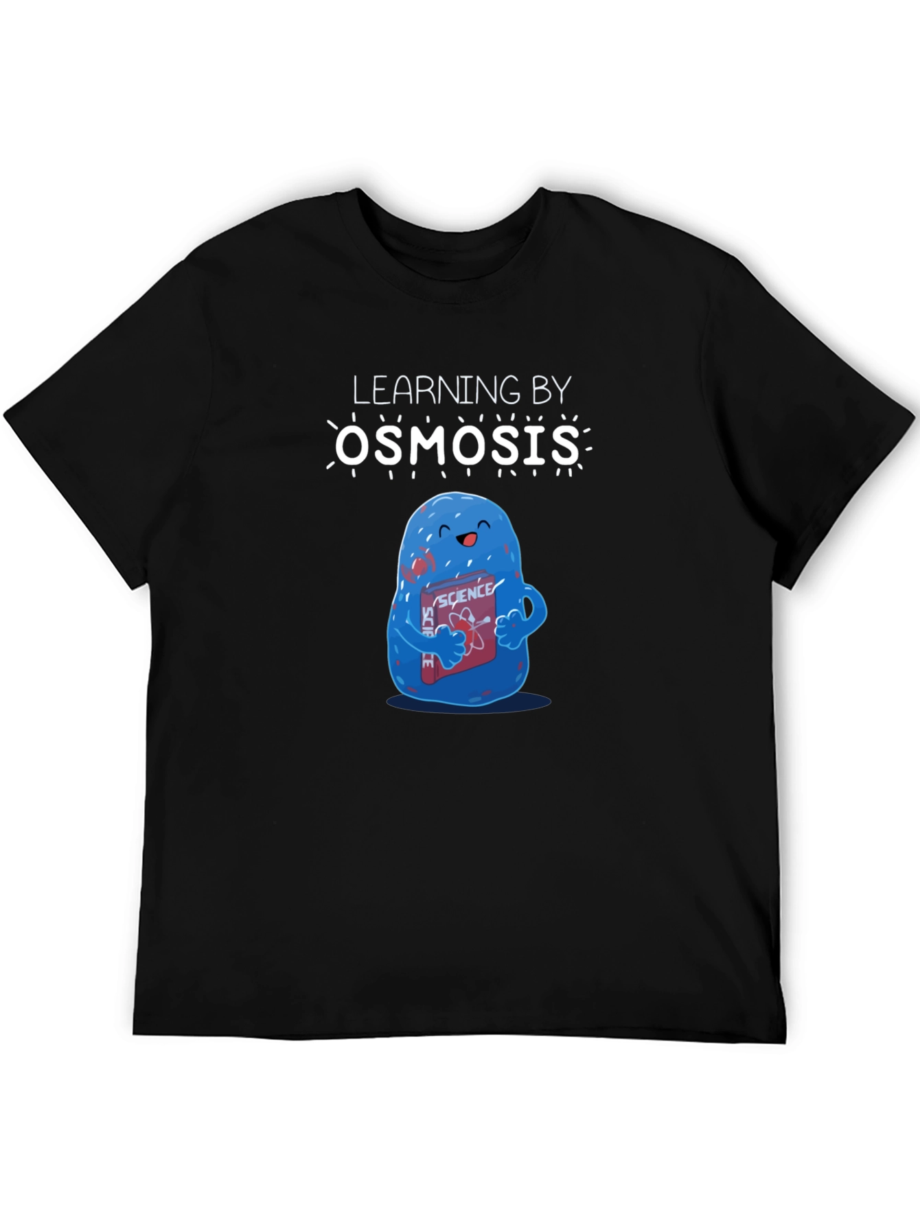 Black Learning by Osmosis Science T-Shirt view 5