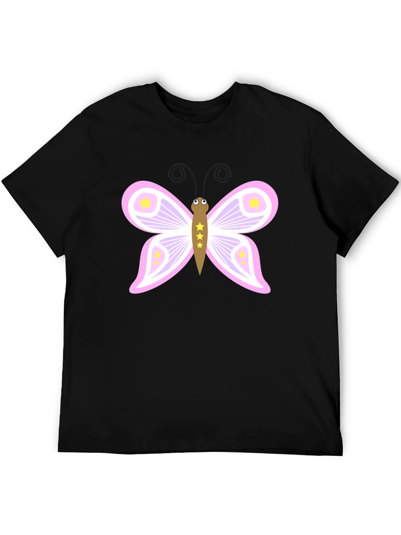 Black Butterfly Graphic Tee - Black Cotton Blend view 5