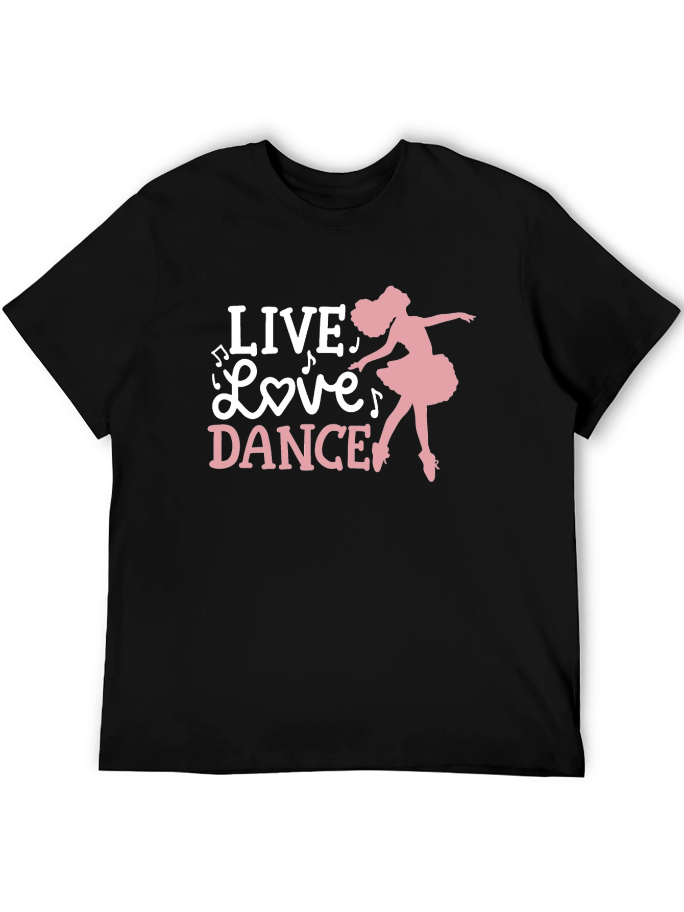 Black Live Love Dance Ballerina Graphic Tee view 5