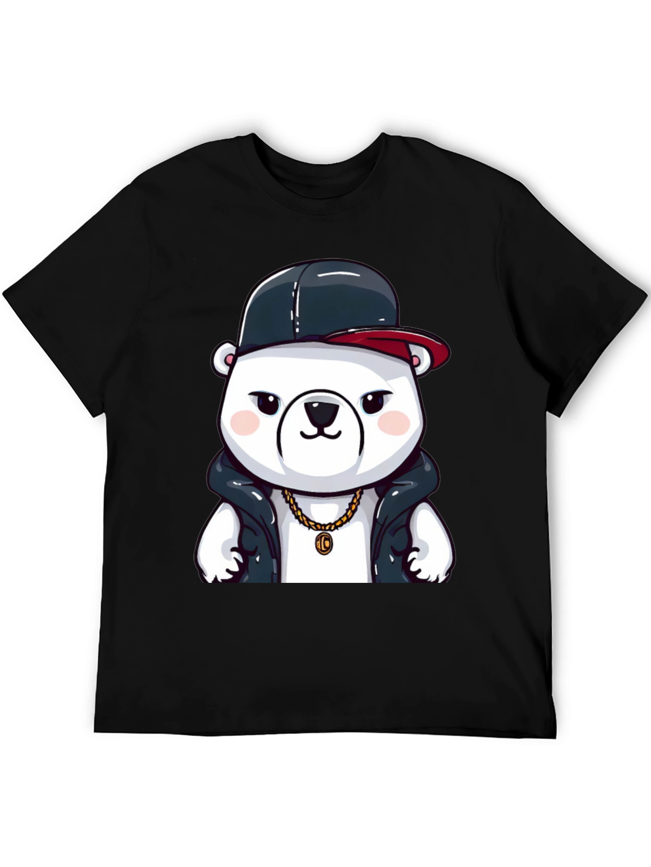 Black Cool Bear T-Shirt - Black view 5