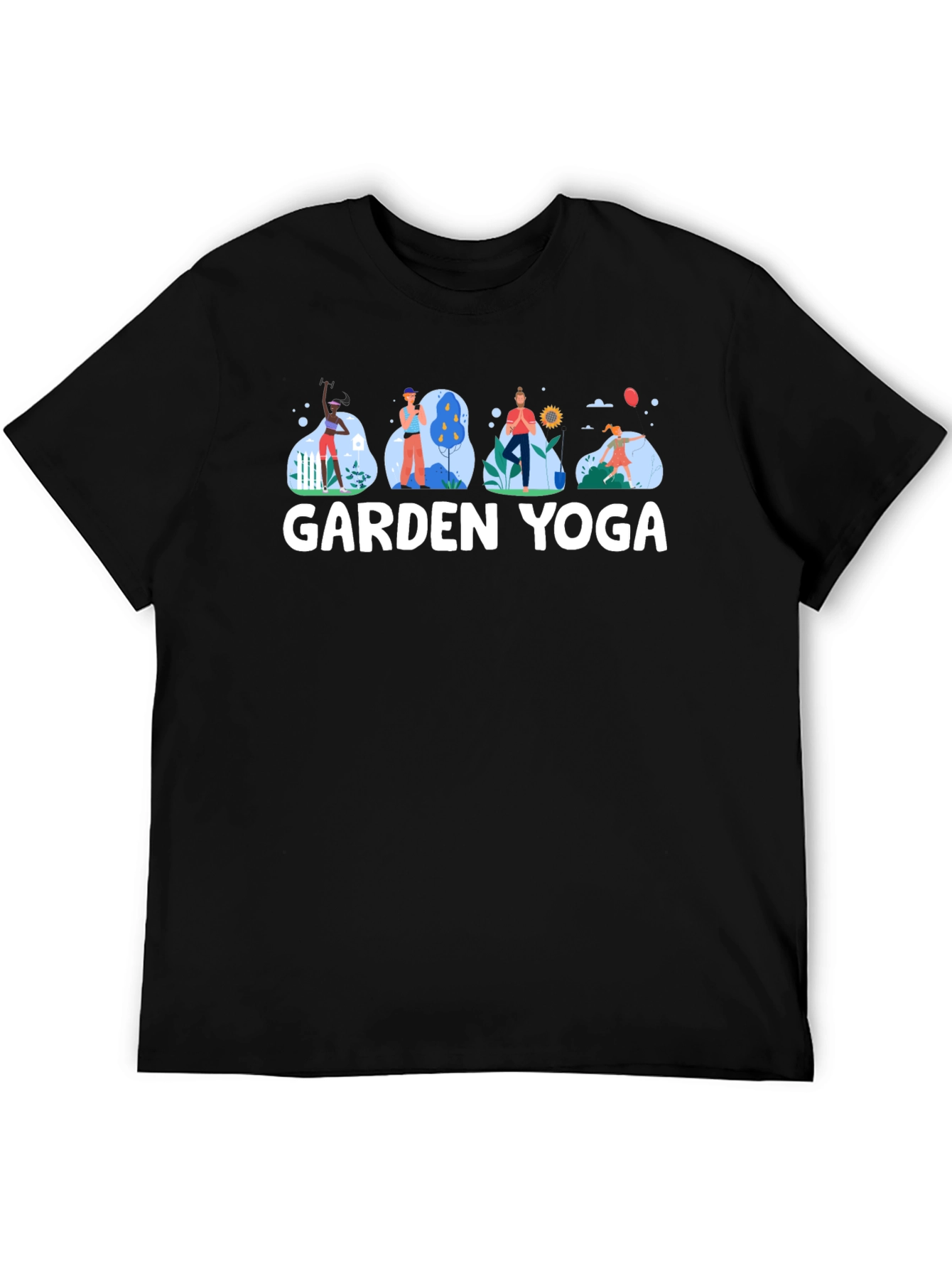Black Garden Yoga Black T-Shirt view 5