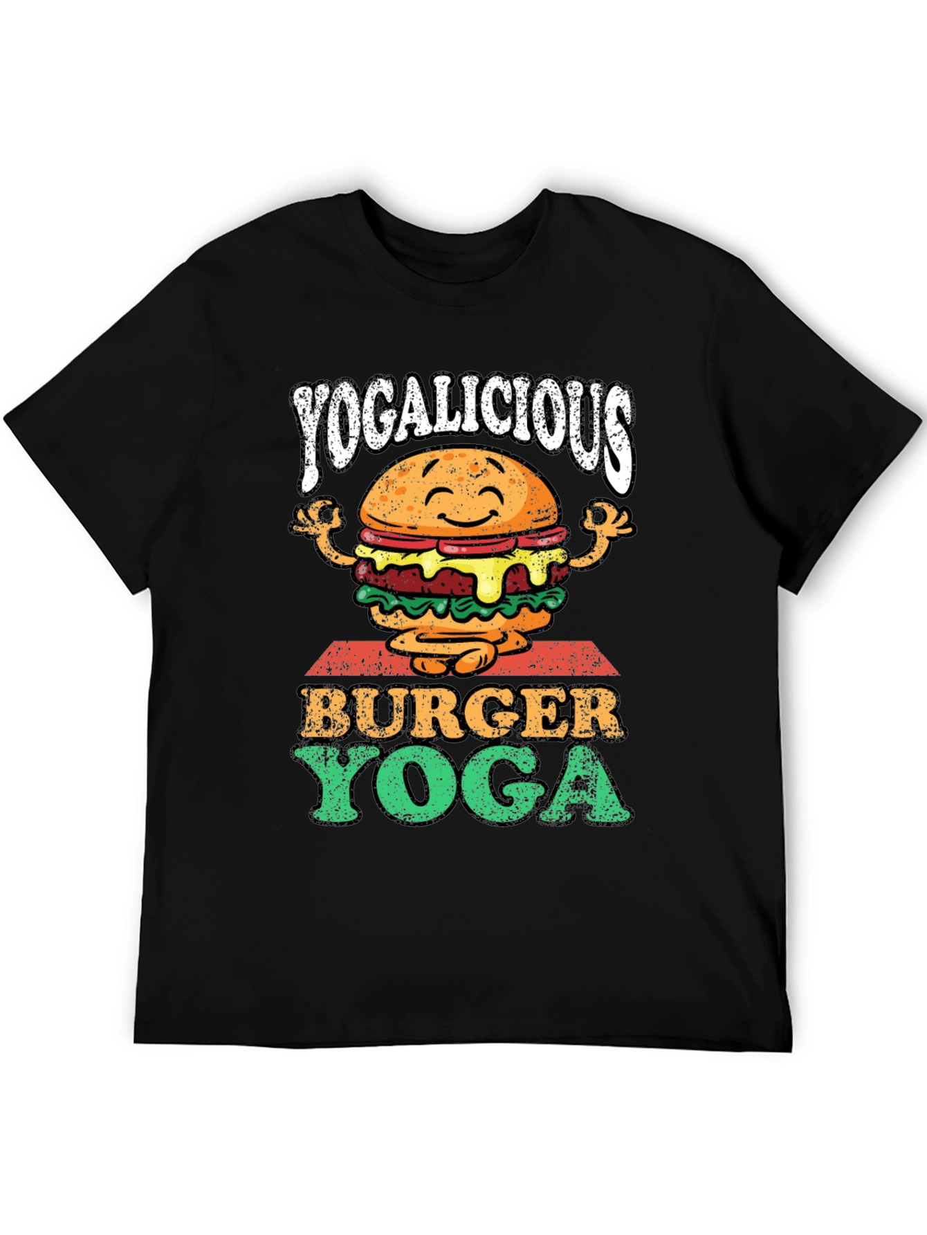 Black Yogalicious Burger Yoga Graphic Tee view 5