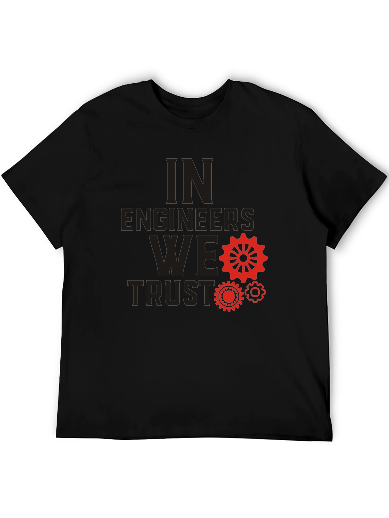 Black In Engineers We Trust Black T-Shirt view 5