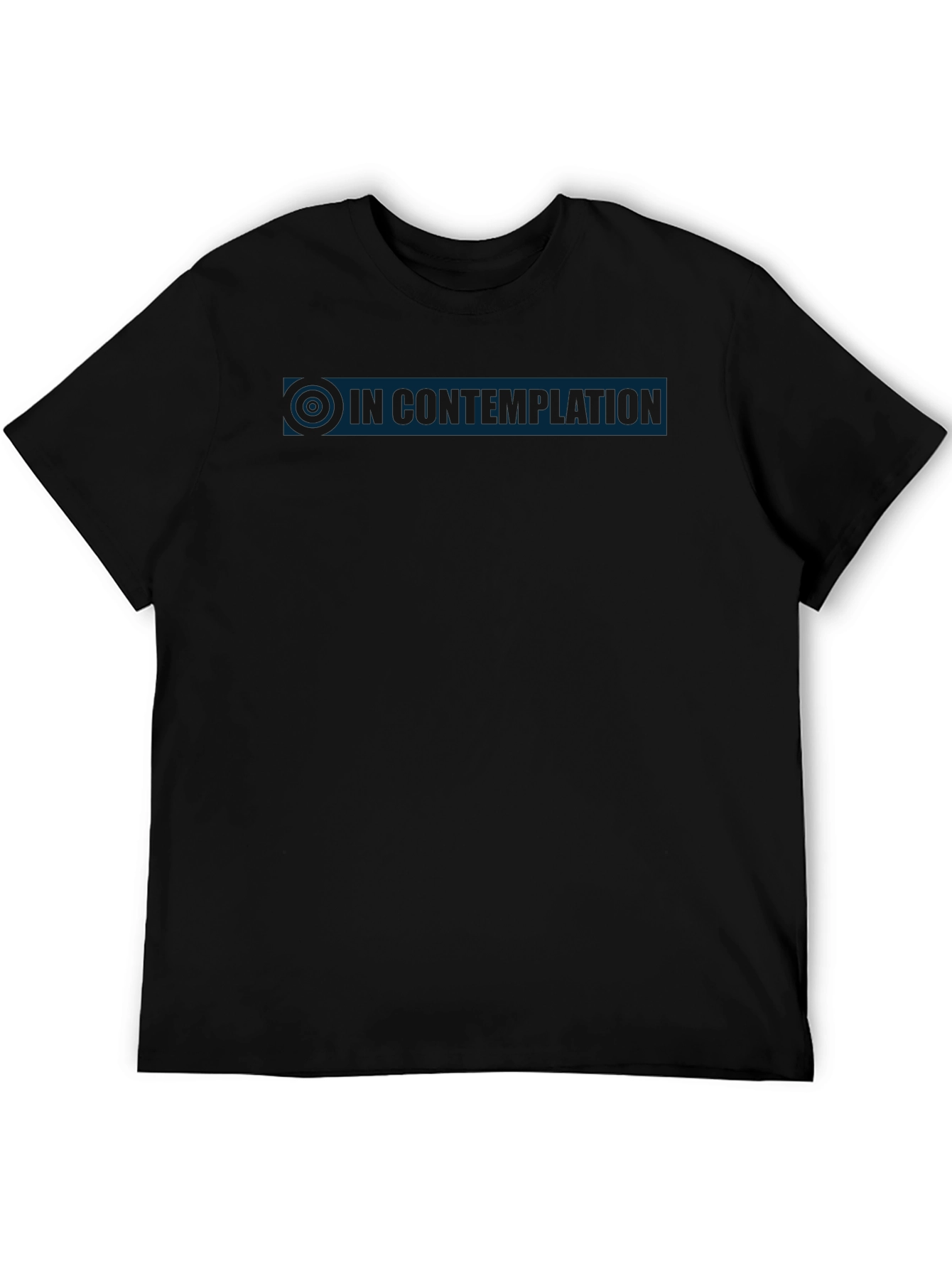 Black In Contemplation Men's Black T-Shirt view 5