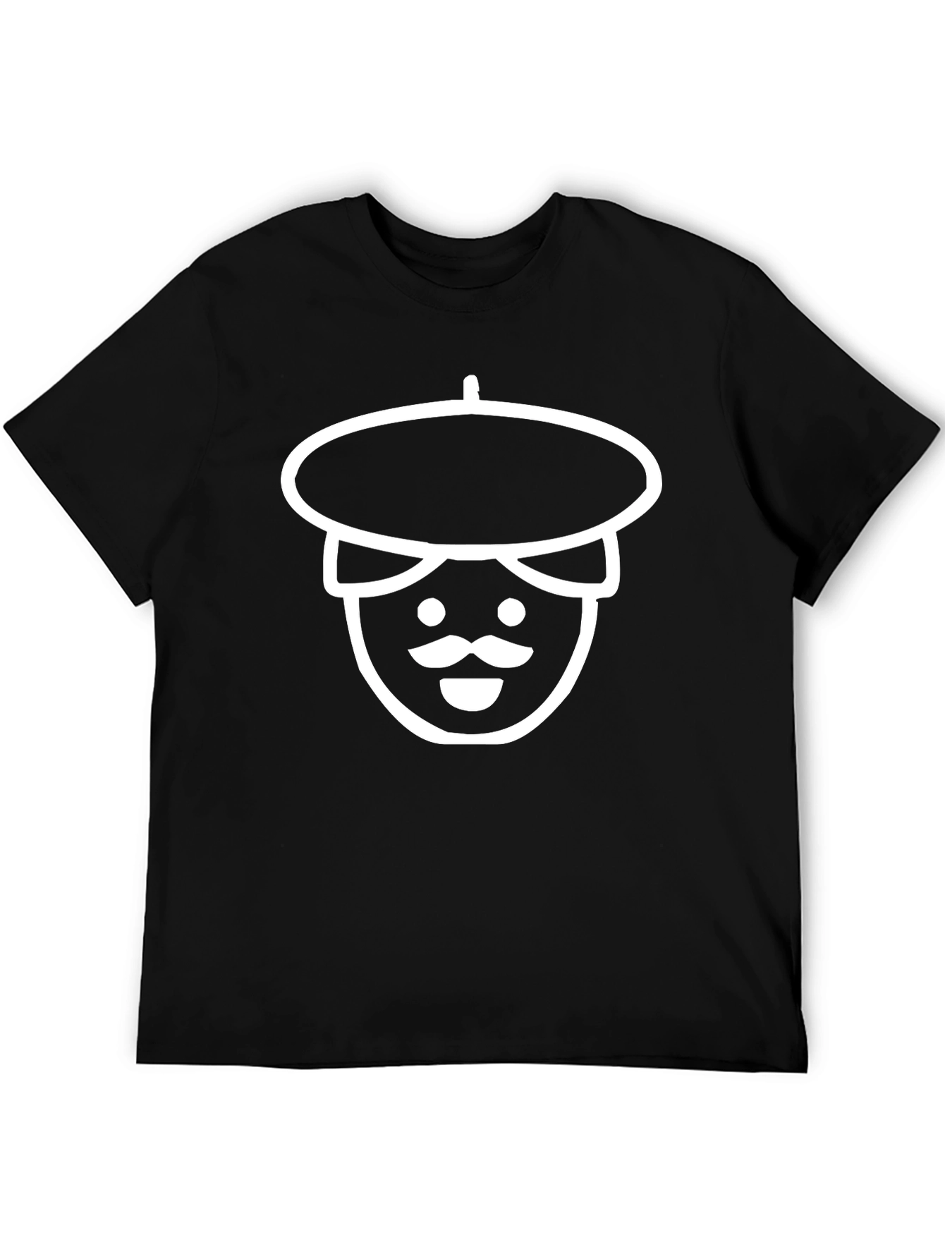 Black Beret Man Graphic T-Shirt - Unique Design view 5