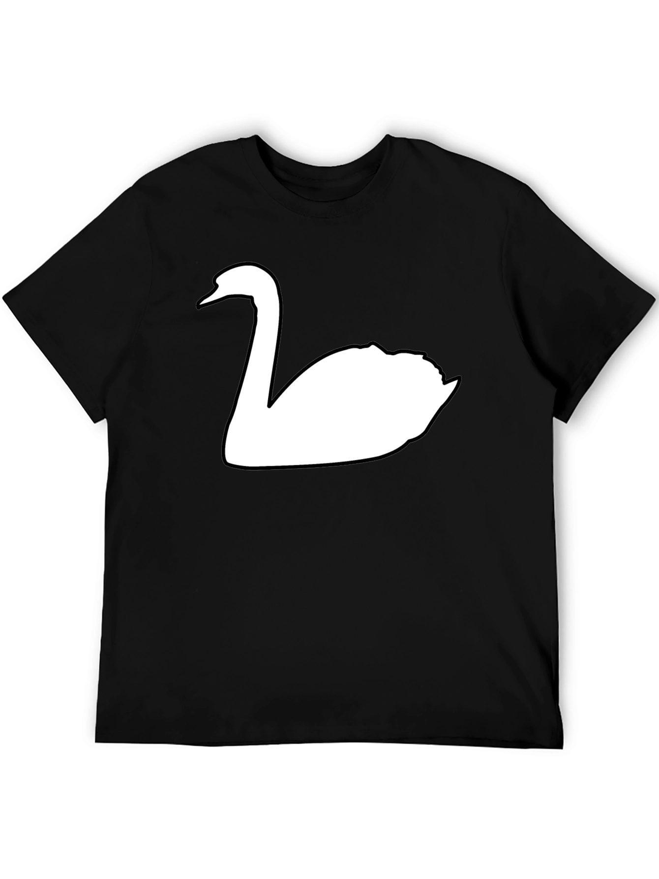 Black Swan Graphic Tee - Black Cotton Casual Shirt view 5