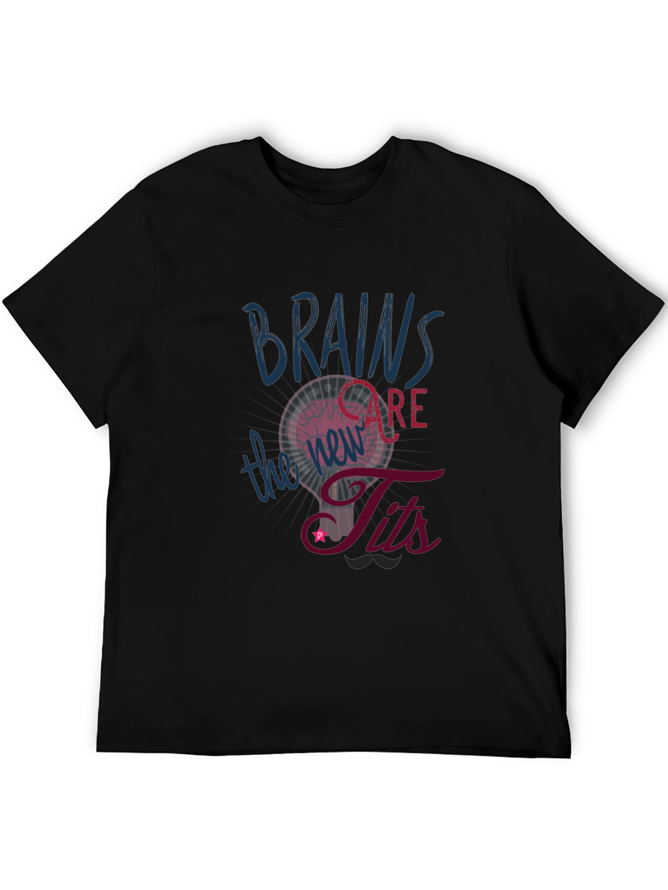 Black Brains Are The Tits Graphic Tee view 5