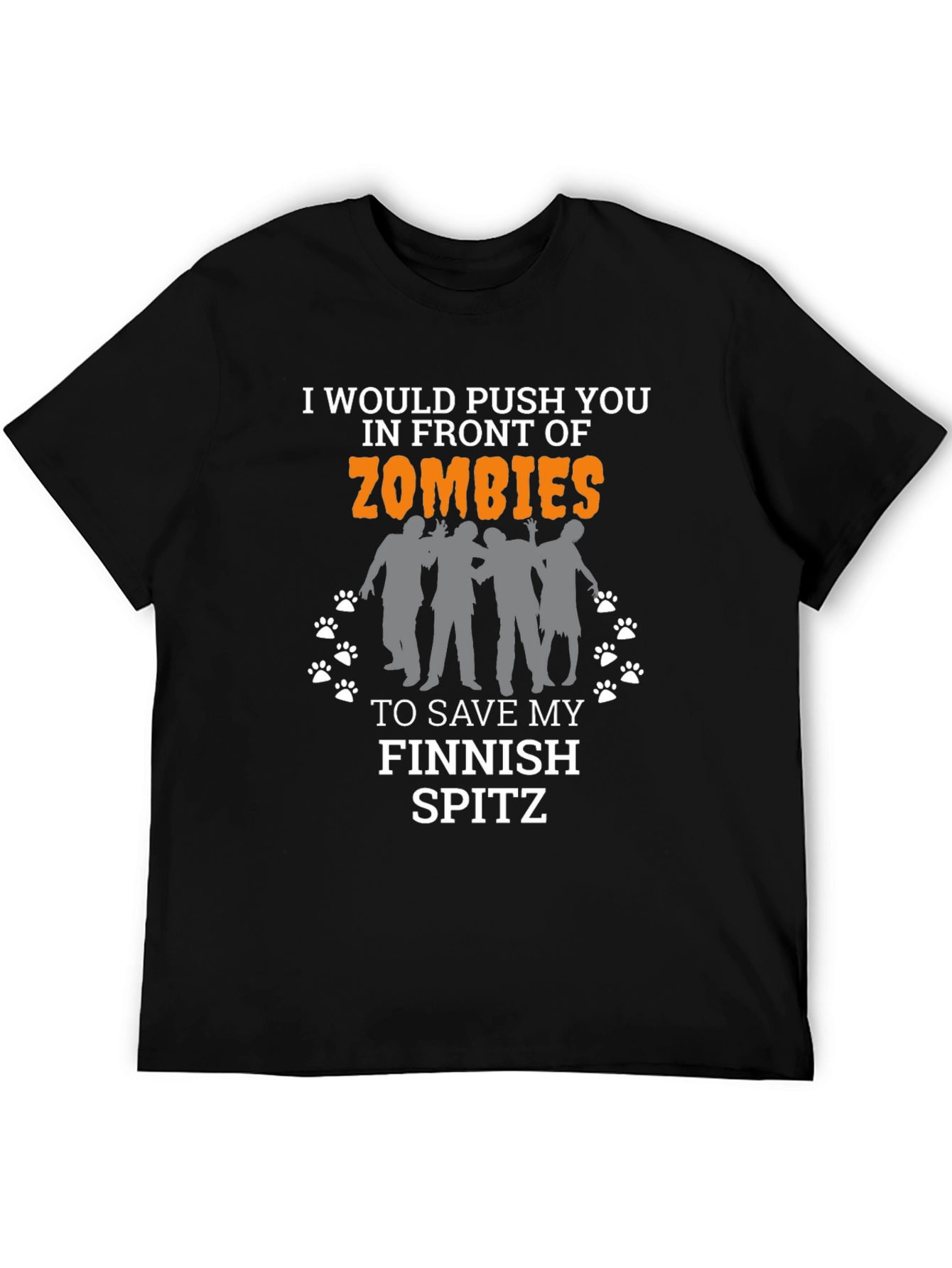 Black Zombie Finnish Spitz T-Shirt view 5