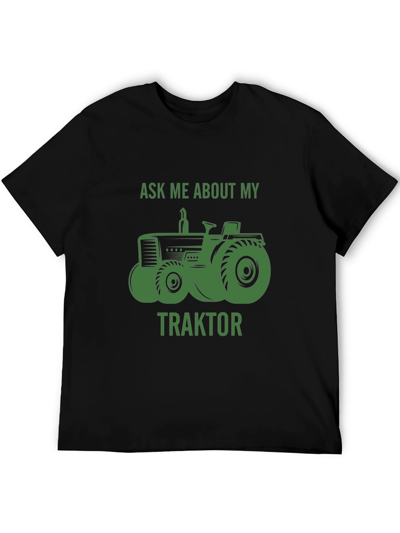 Black Ask Me About My Traktor T-Shirt view 5
