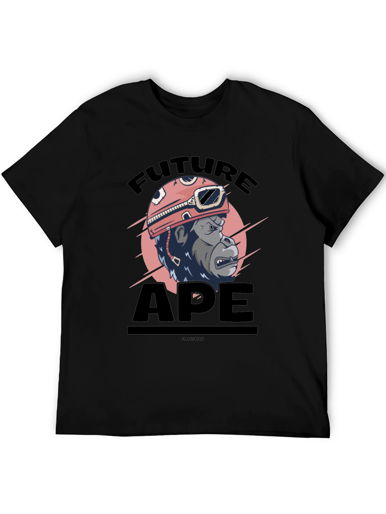 Black Future Ape Graphic T-Shirt - Black view 5