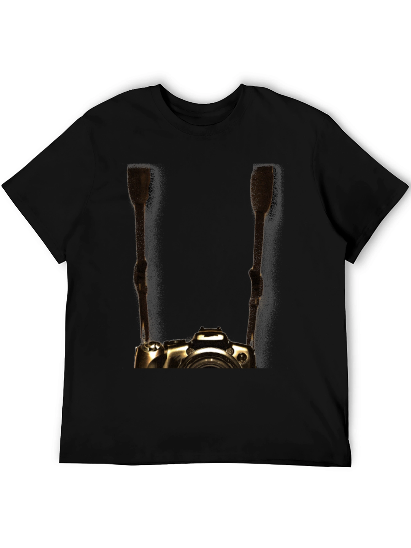 Black Golden Camera Graphic Tee - Photographer's Style view 5