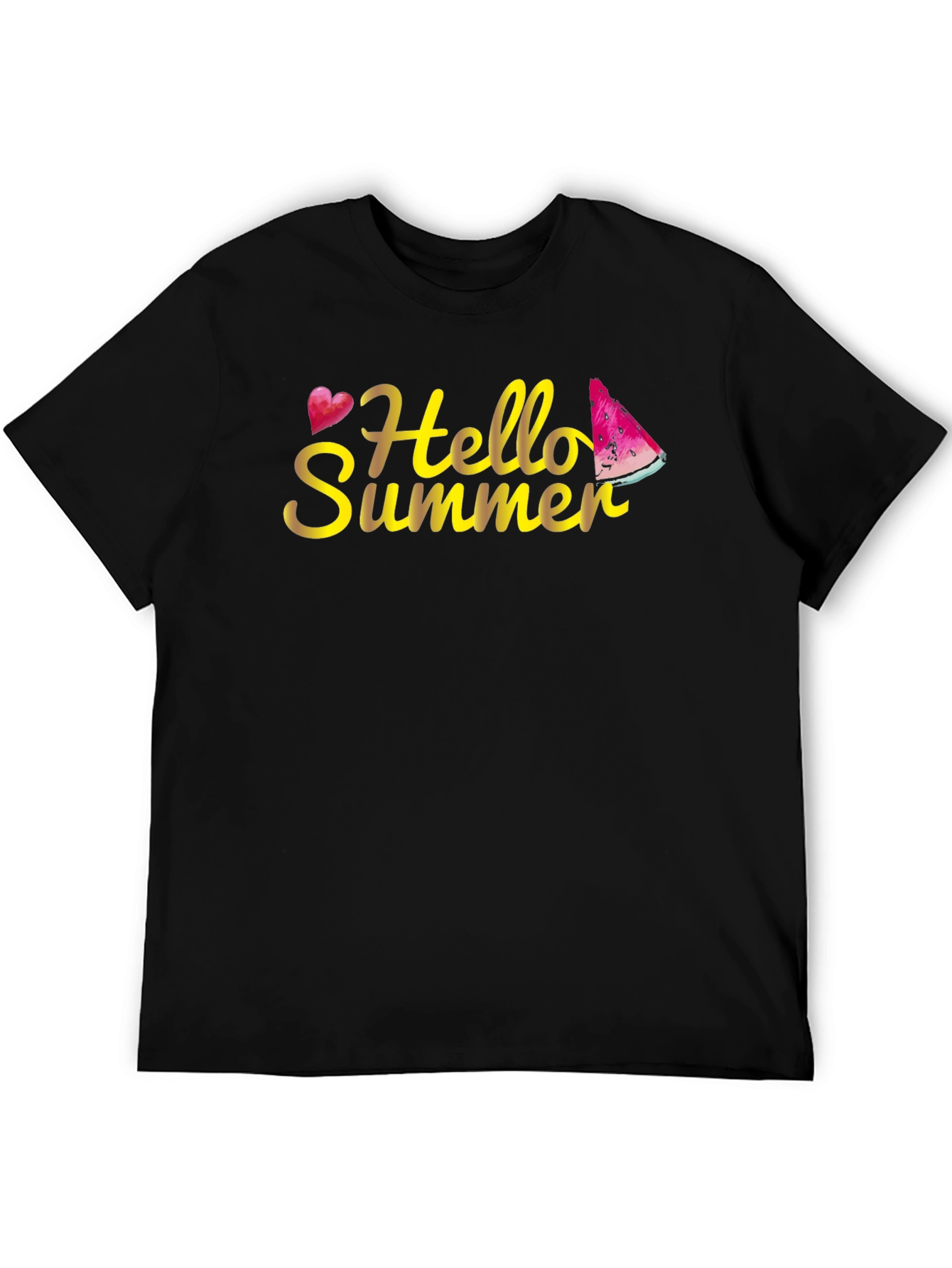 Black Hello Summer Black T-Shirt view 5