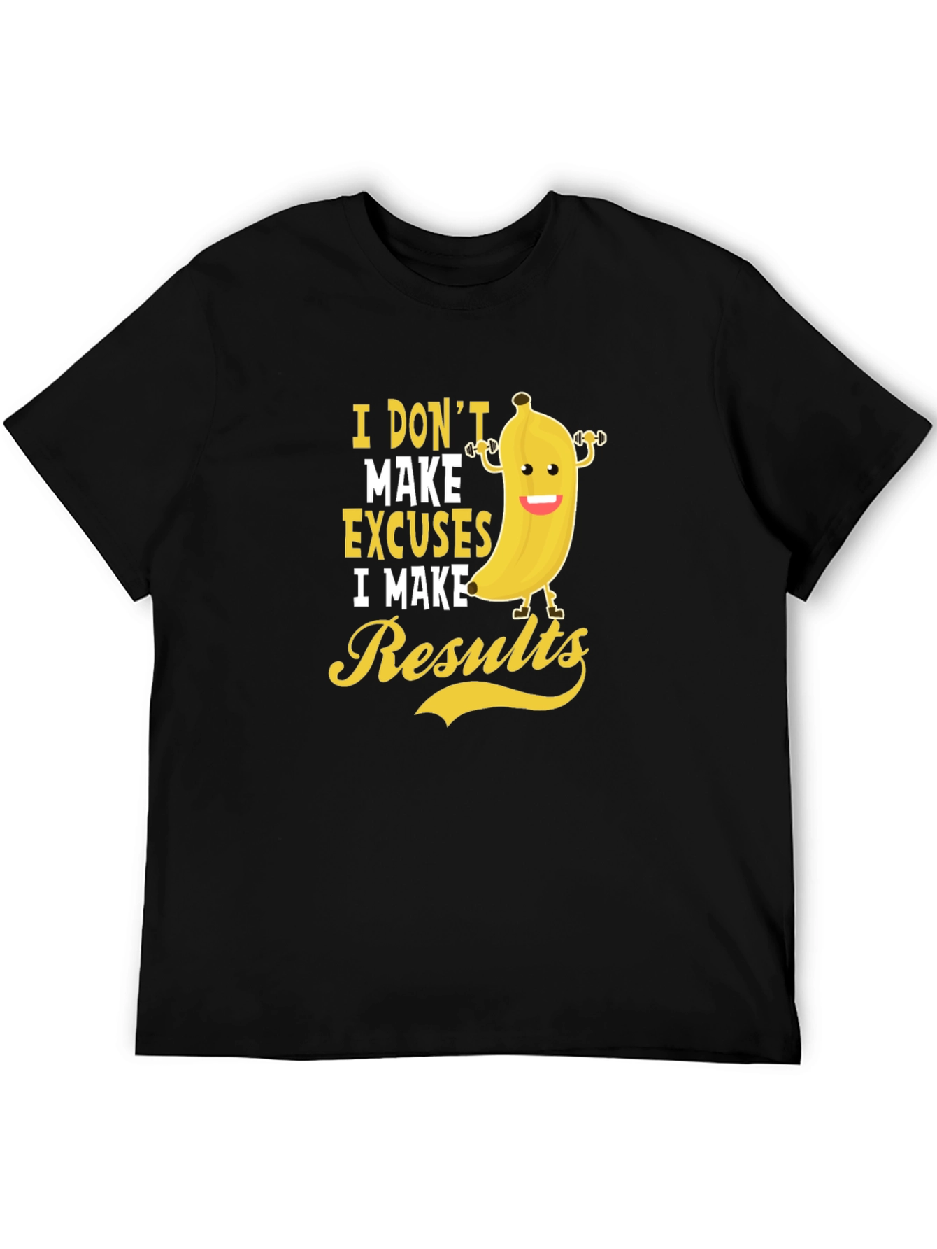 Black Funny Workout Banana T-Shirt view 5
