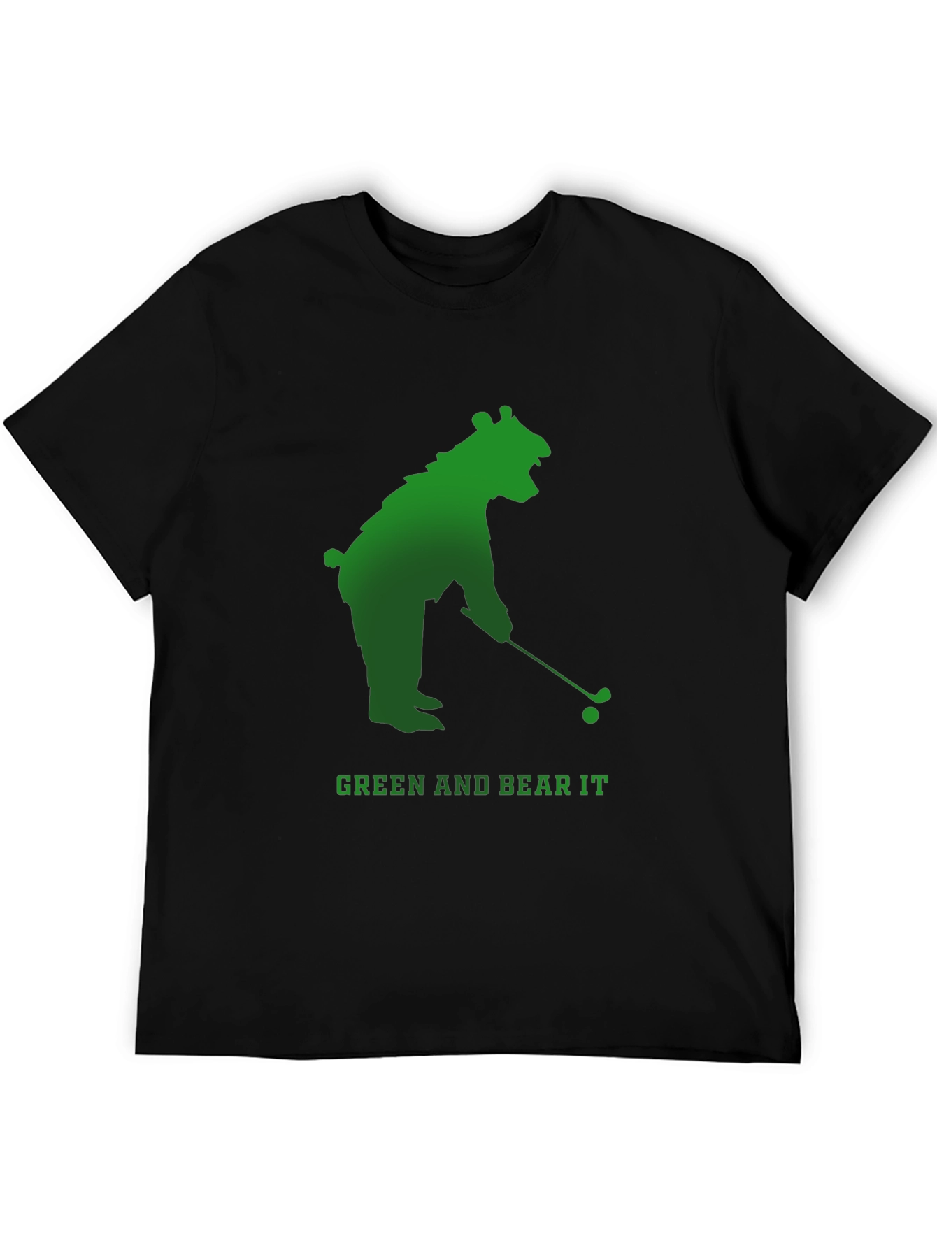 Black Green and Bear It Golf T-Shirt view 5