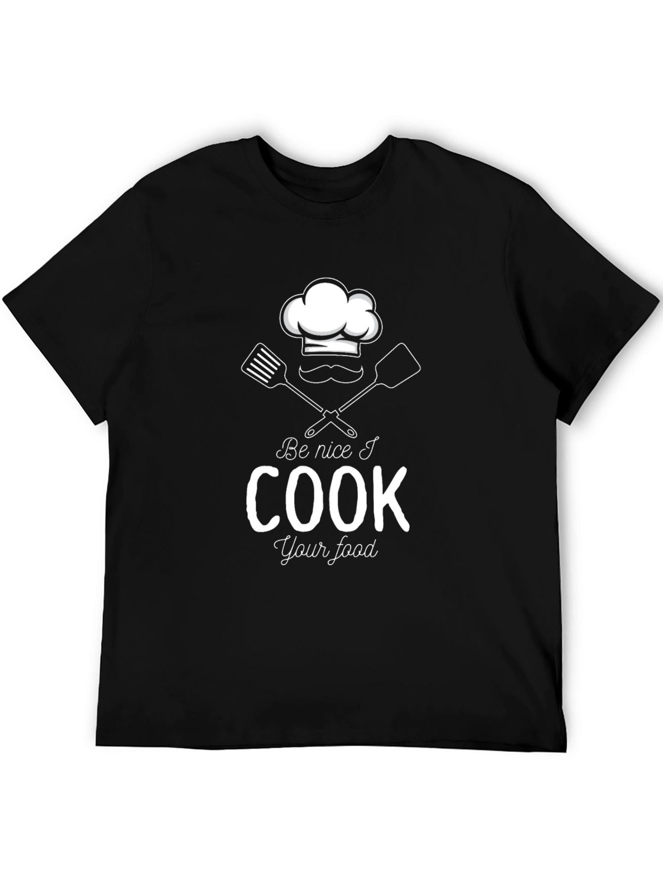 Black Funny Chef Cook Your Food T-Shirt view 5