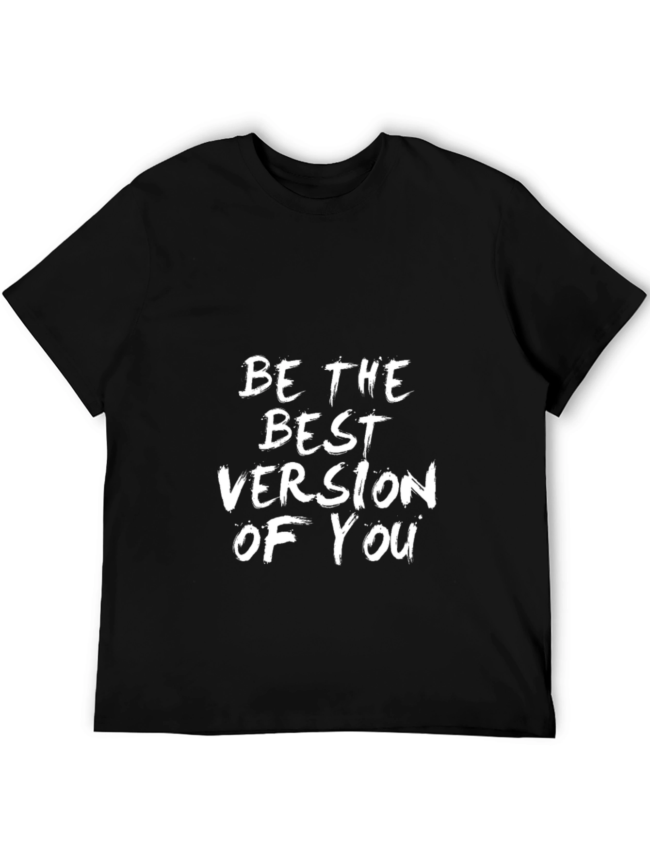 Black Inspirational Graphic T-Shirt - Be the Best Version of You view 5