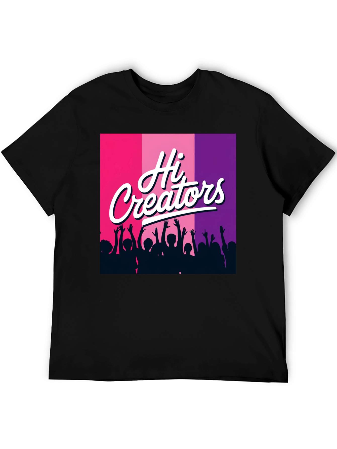 Black Hi Creators Graphic Tee - Black Cotton T-Shirt view 5
