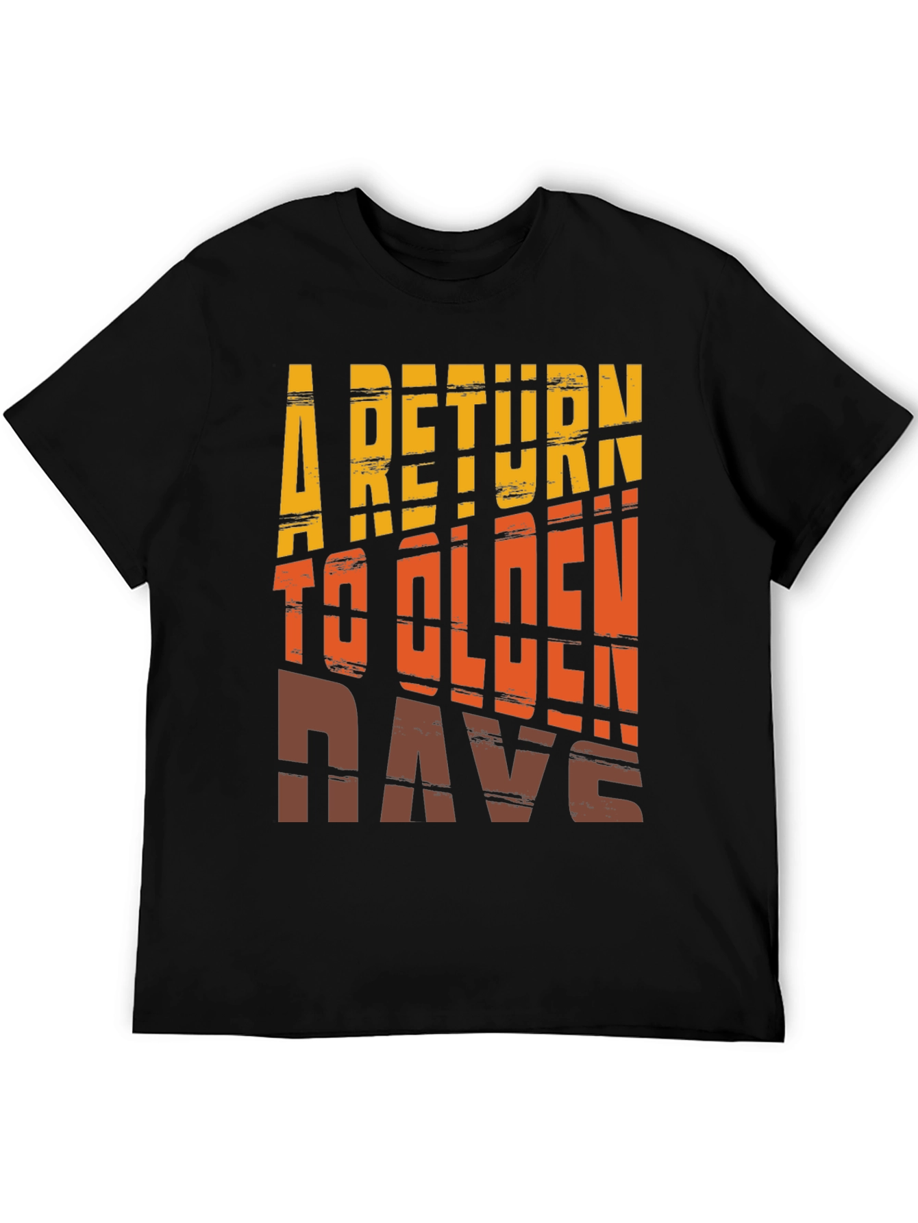 Black Retro 'A Return to Olden Days' Graphic Tee view 5