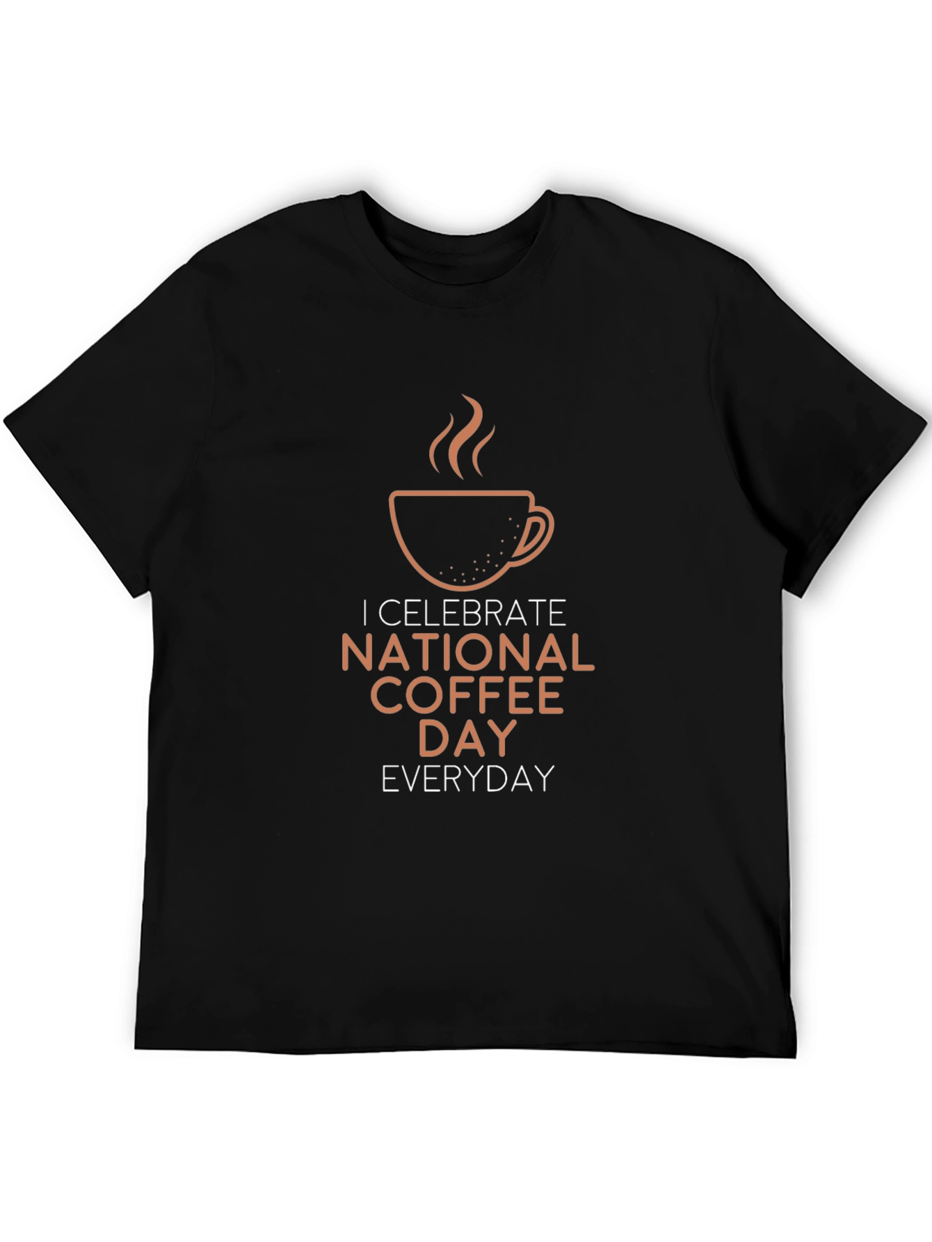 Black National Coffee Day T-Shirt - Celebrate Everyday! view 5