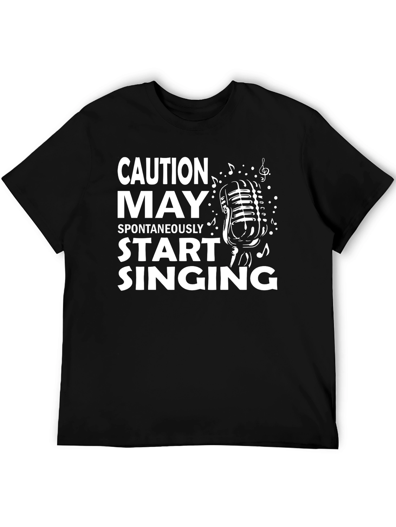 Black Caution May Spontaneously Start Singing T-Shirt view 5