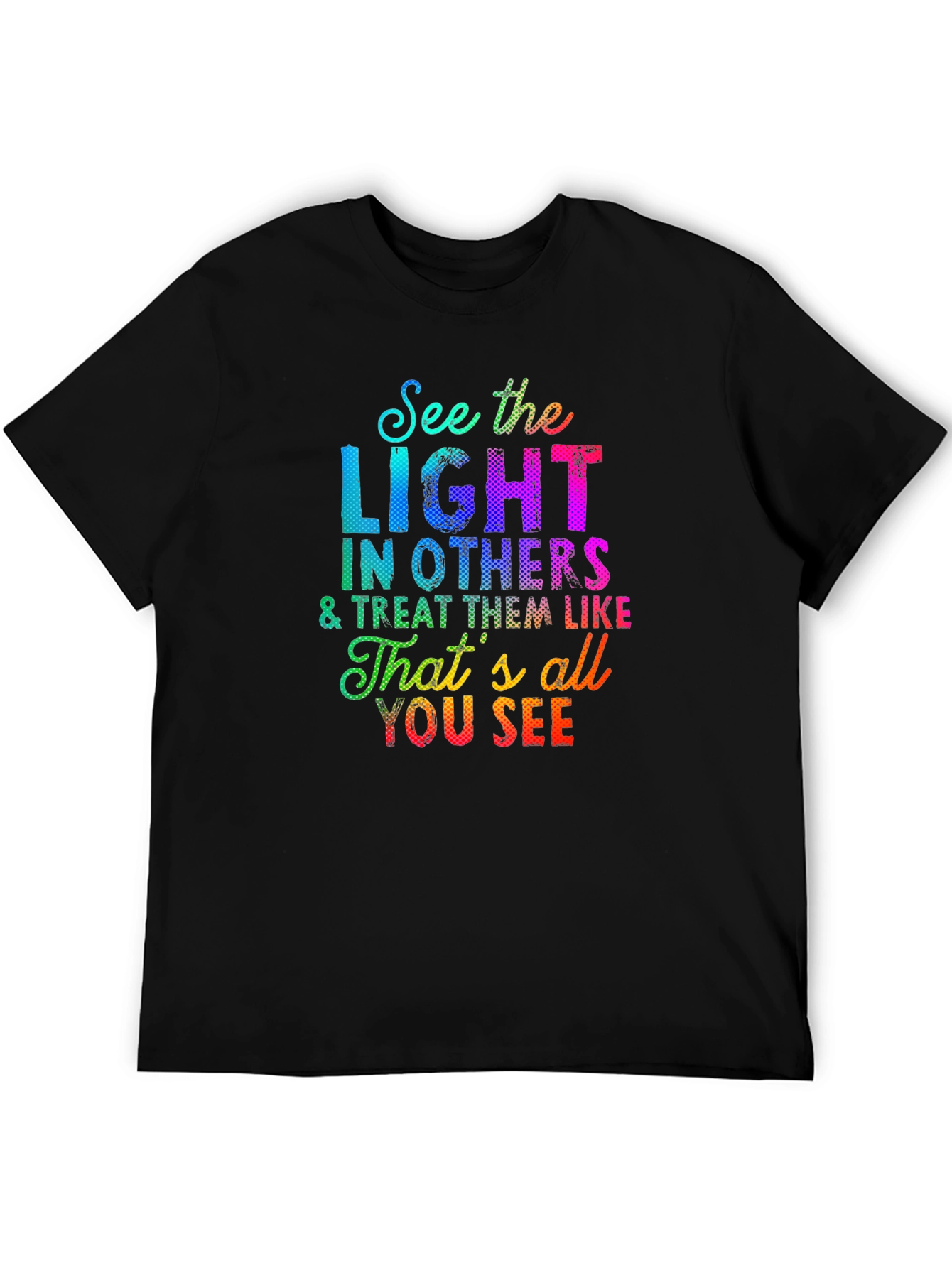 Black See the Light T-Shirt - Inspirational Graphic Tee view 5