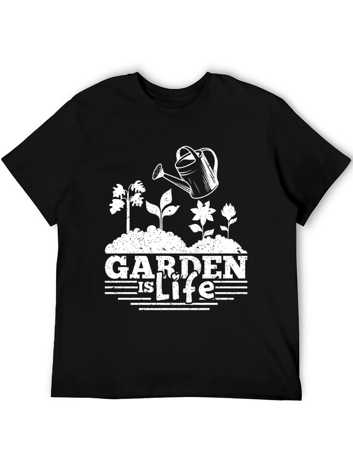 Black Garden is Life T-Shirt - Black Cotton Tee view 5