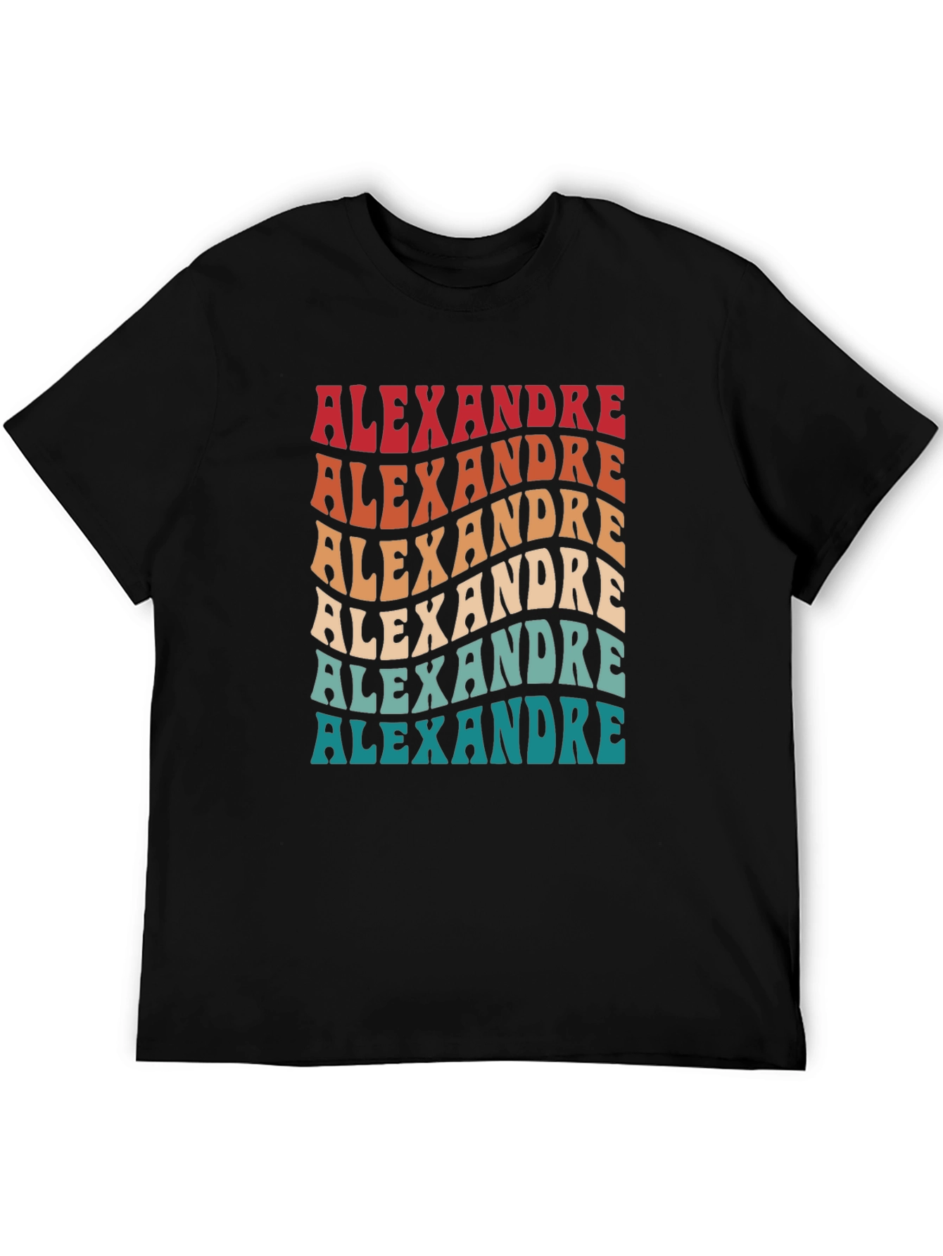 Black Alexandre Retro Graphic Tee view 5