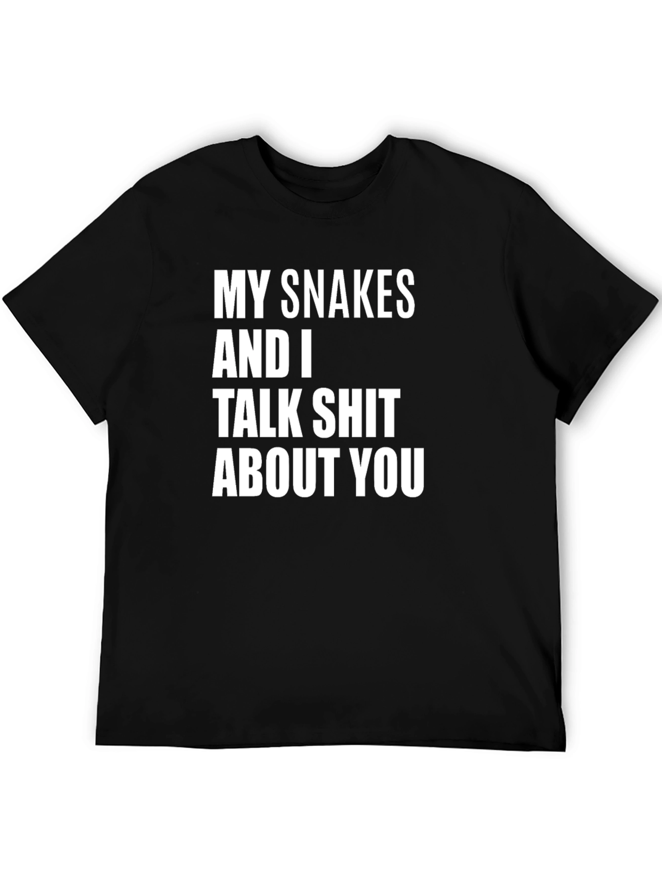 Black Snakes Talk Shit Graphic Tee - Black view 5