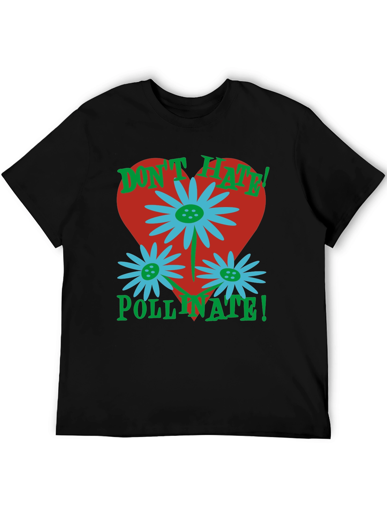 Black Don't Hate Pollinate T-Shirt view 5