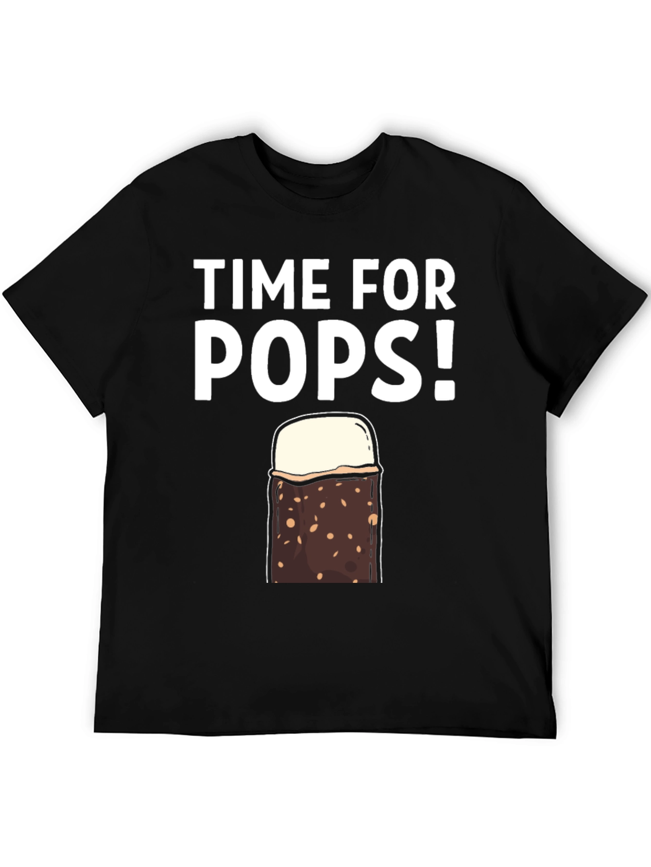 Black Time for Pops! T-Shirt - Ice Cream Treat view 5