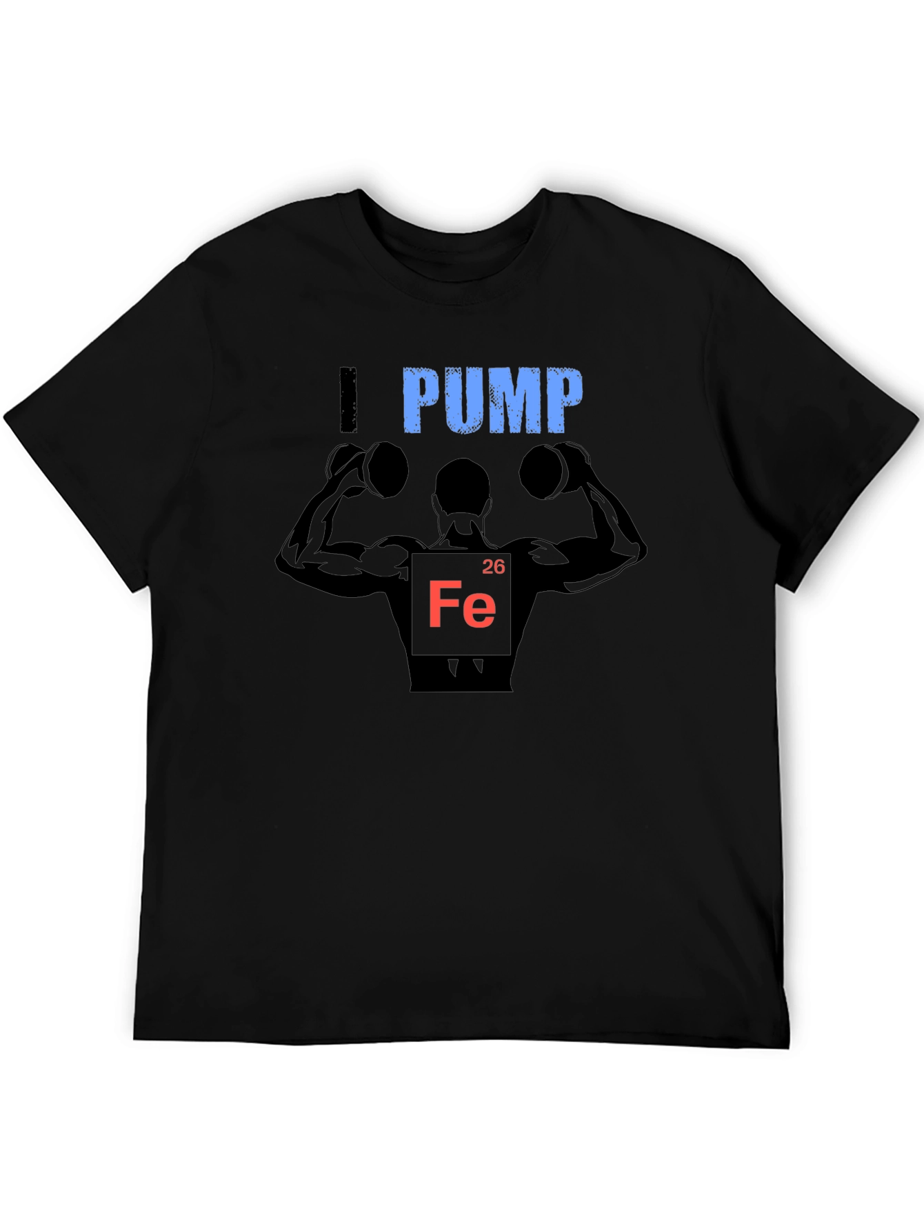 Black I Pump Iron T-Shirt - Bodybuilding Gym Workout Tee view 5