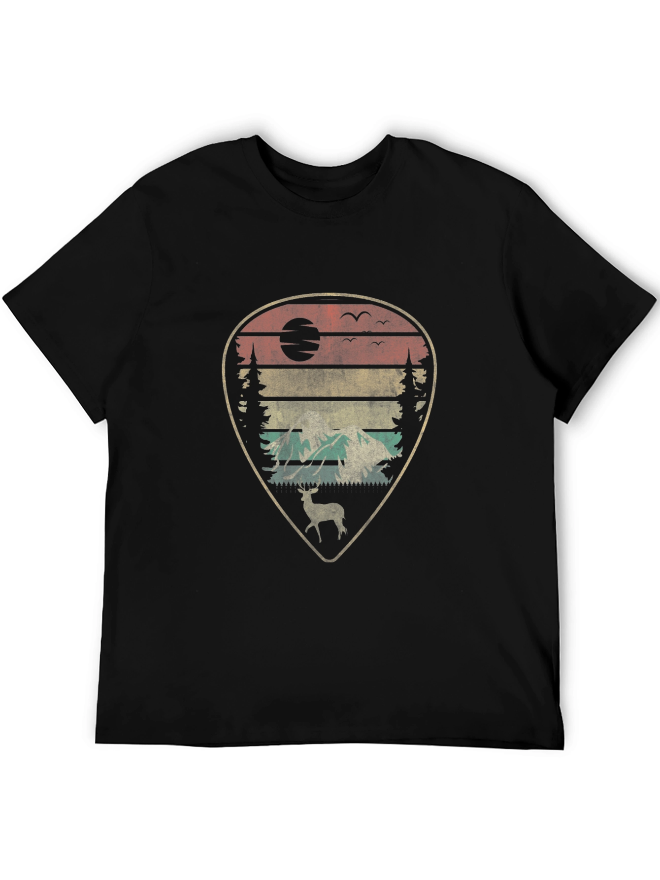 Black Vintage Outdoors Graphic T-Shirt view 5