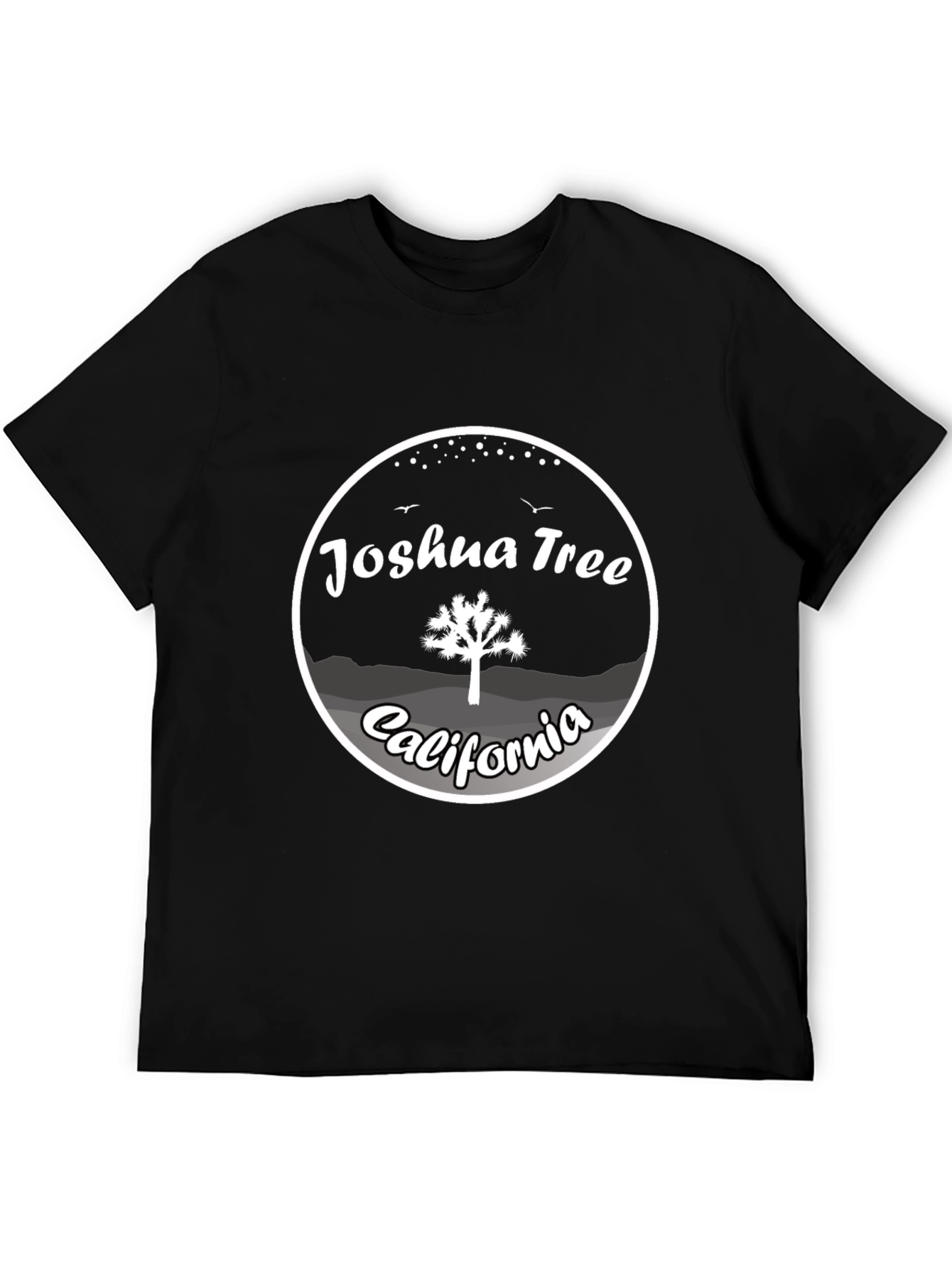 Black Joshua Tree California Graphic T-Shirt view 5