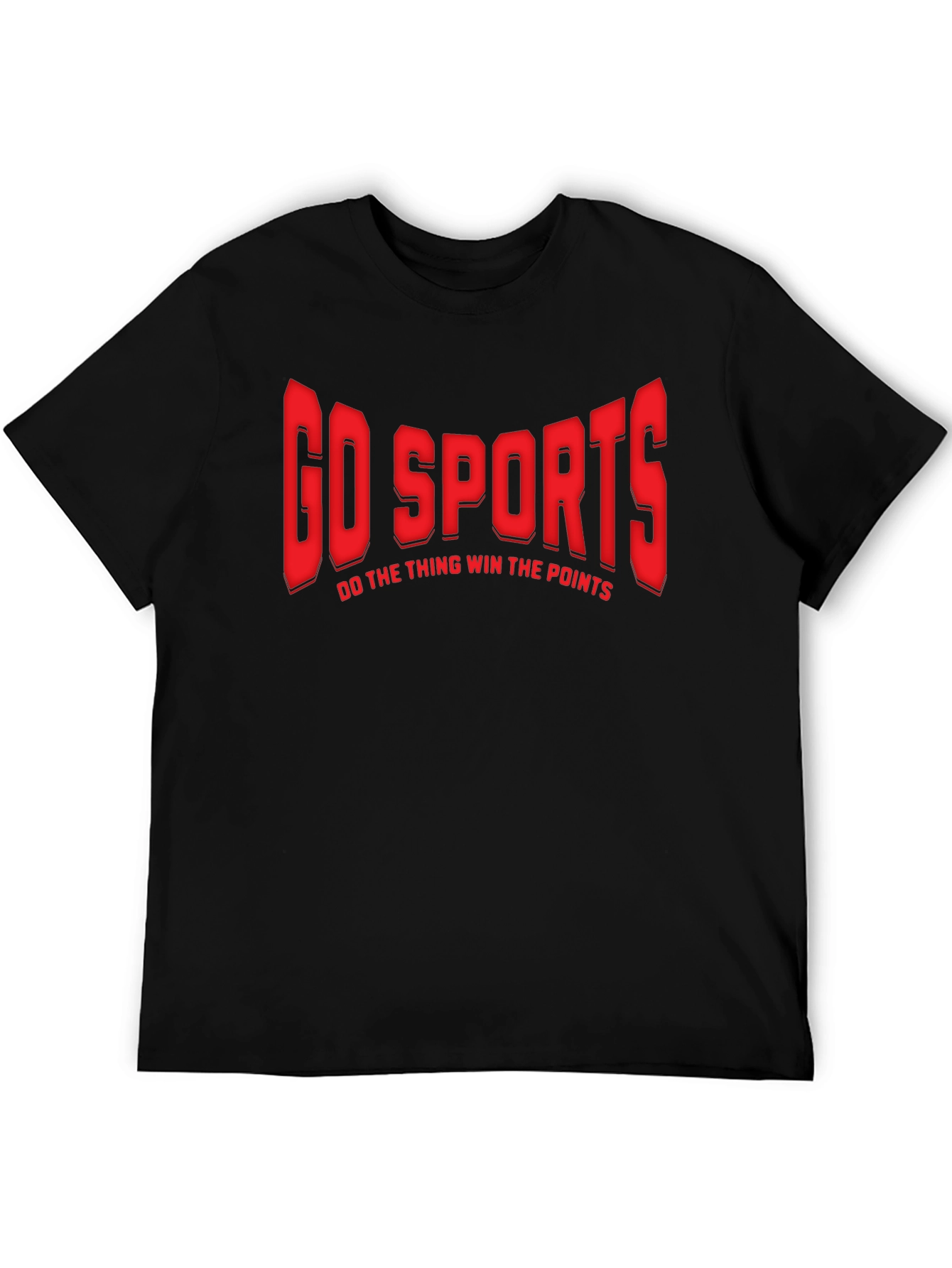 Black Go Sports Graphic T-Shirt - Funny Slogan Tee view 5
