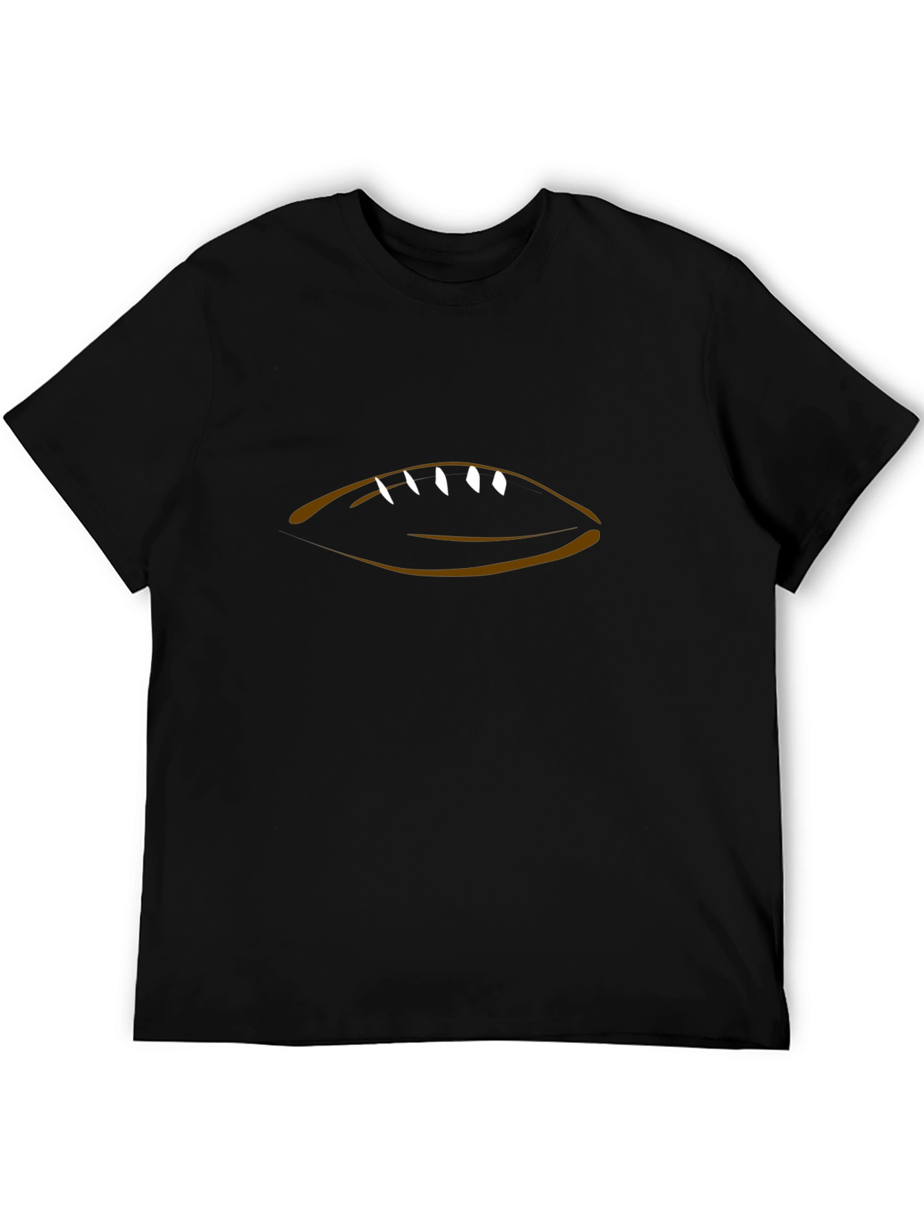 Black Football Graphic Black T-Shirt view 5