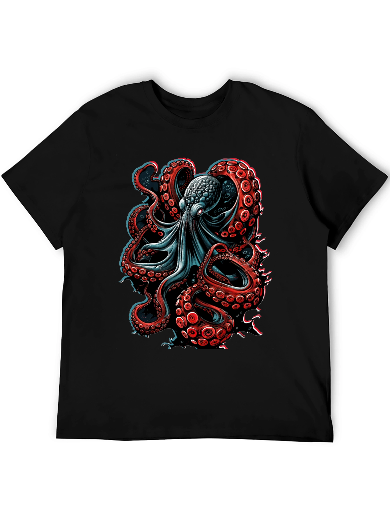 Black Octopus Graphic T-Shirt - Unique Design view 5