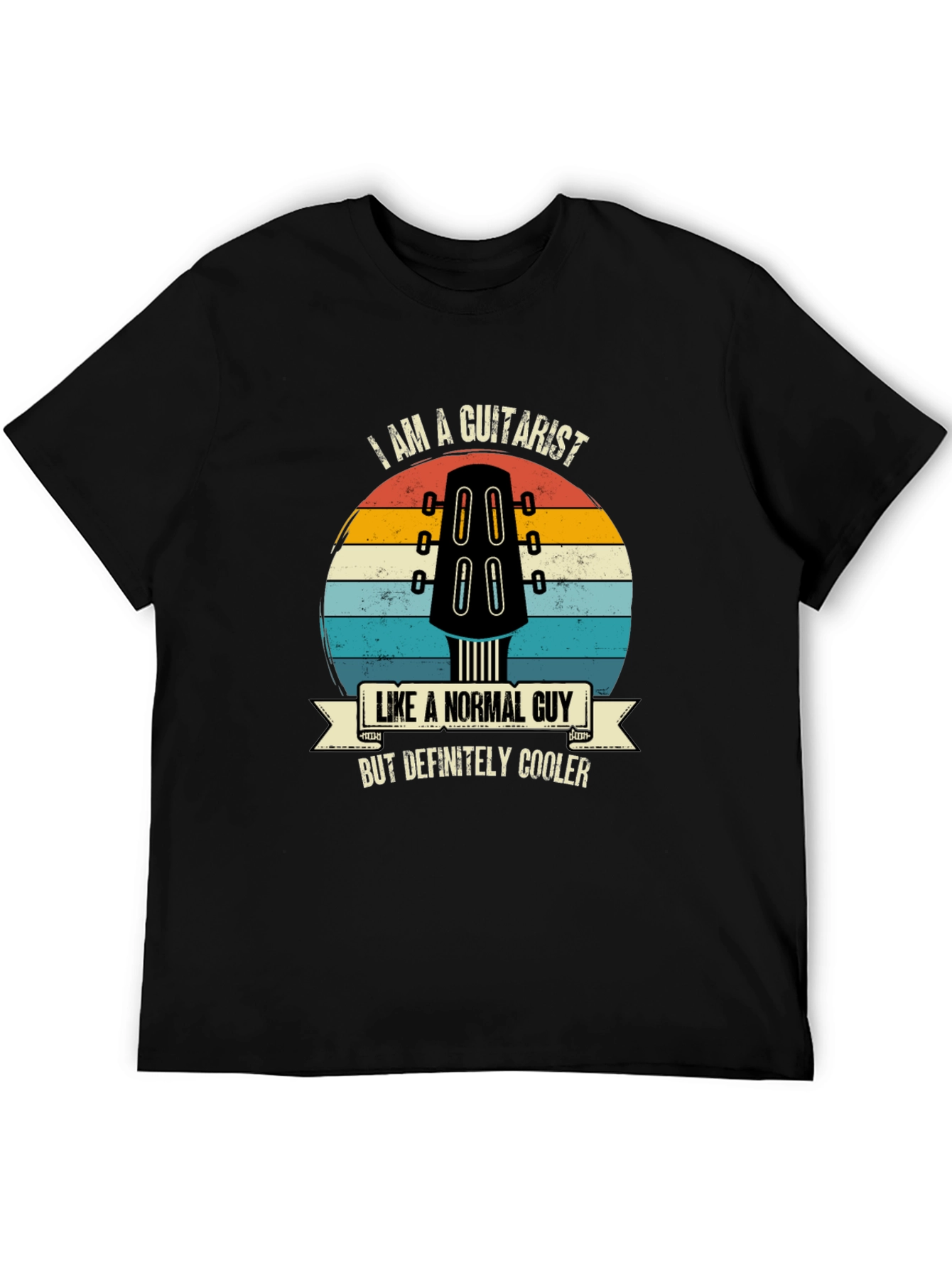 Black Guitarist T-Shirt: Like a Normal Guy, But Cooler! view 5