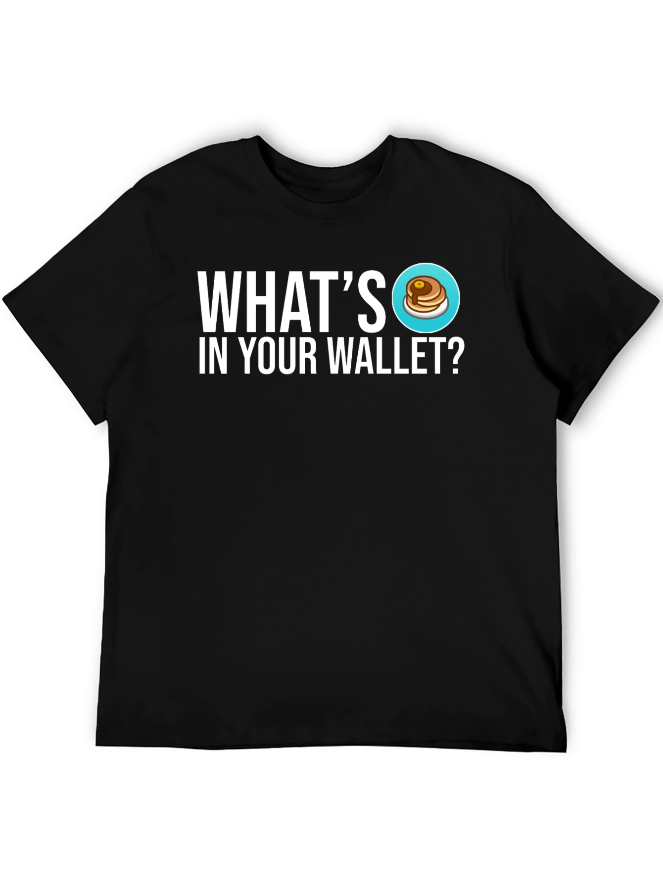 Black Pancake Wallet T-Shirt - What's In Your Wallet Tee view 5