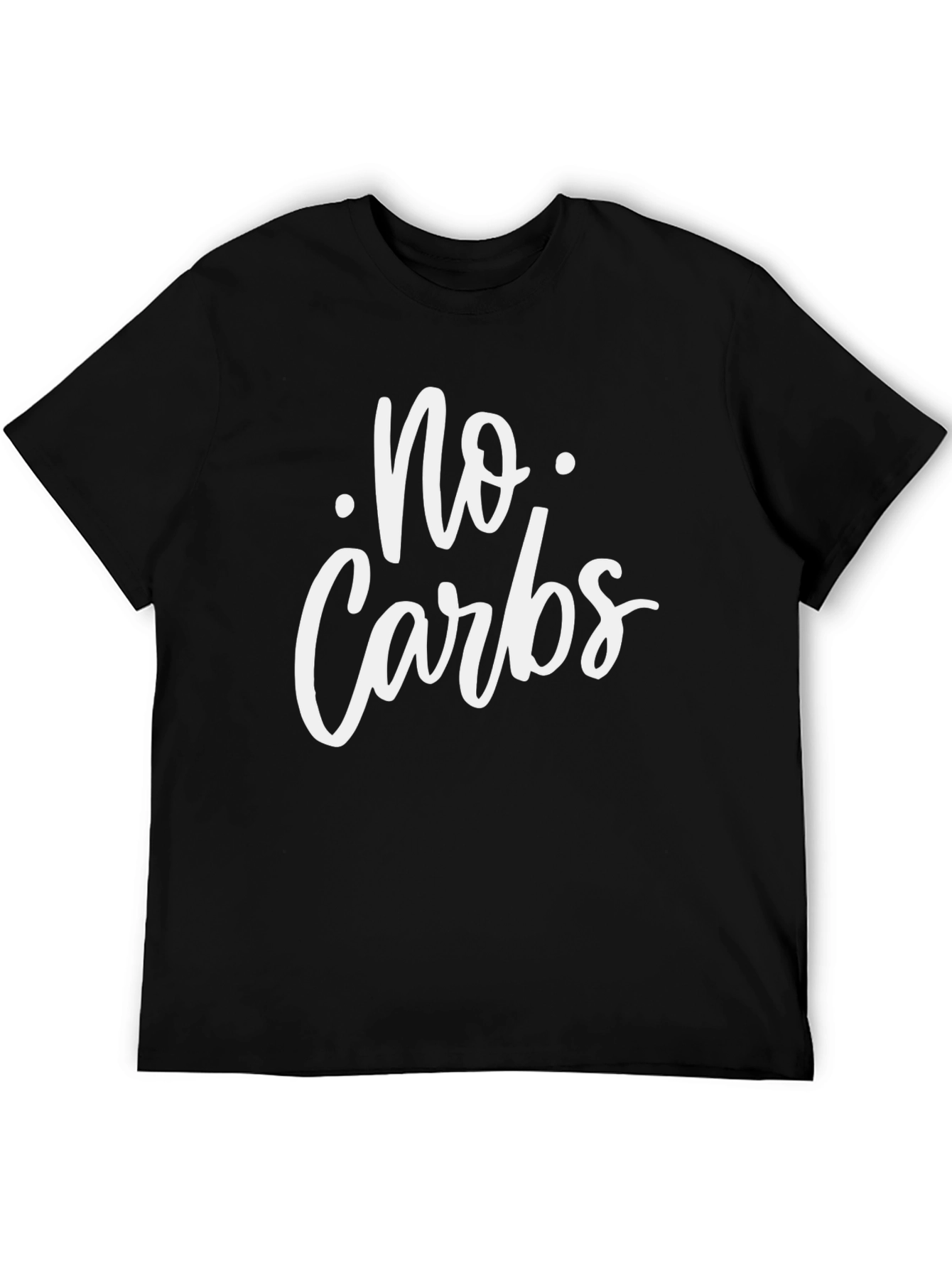 Black No Carbs Black Graphic T-Shirt view 5