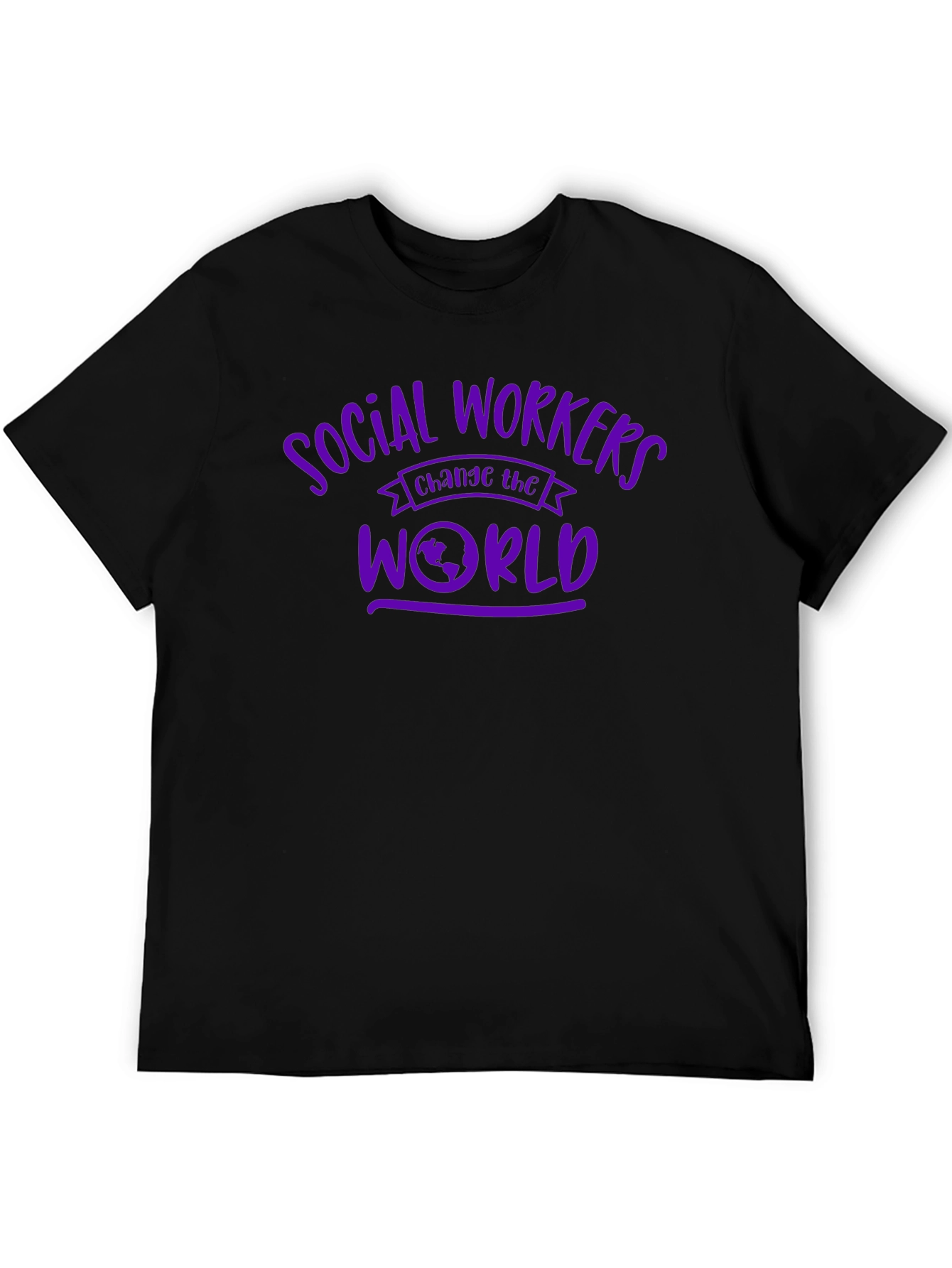 Black Social Workers Change the World T-Shirt - Black view 5