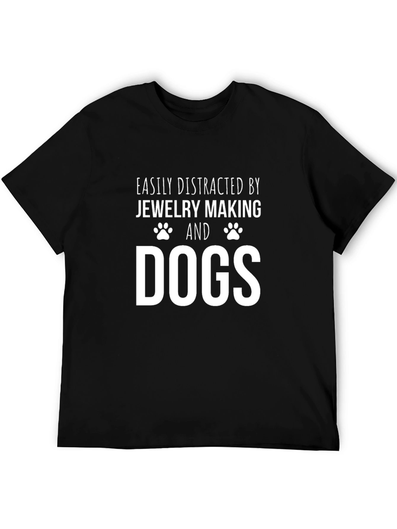 Black Jewelry Making & Dogs T-Shirt view 5