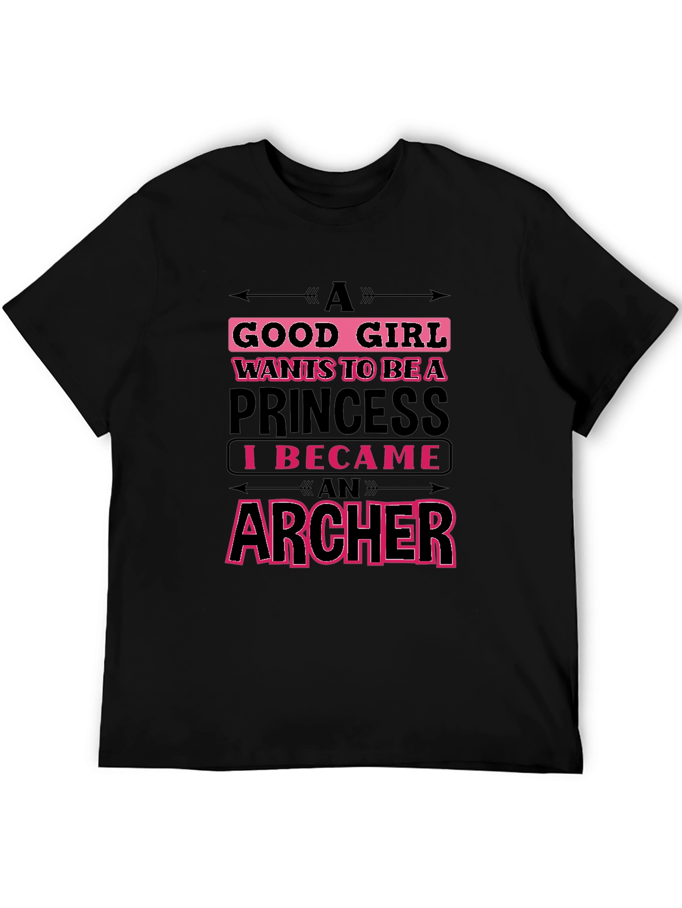 Black Archer Princess Graphic T-Shirt - Funny Women's Tee view 5